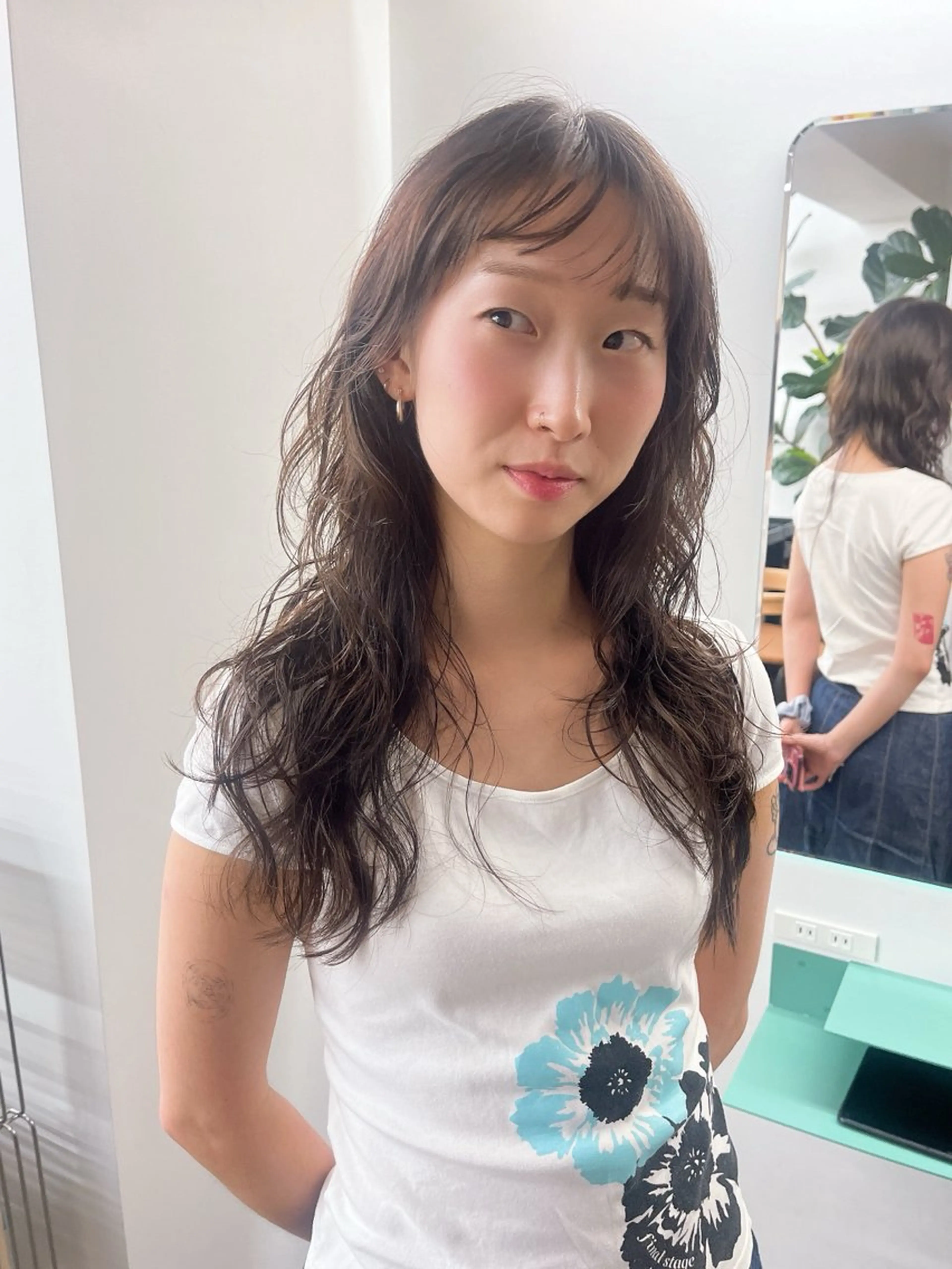 ロング レイヤー/ケアパーマ /ニュアンス/モードのヘアスタイル