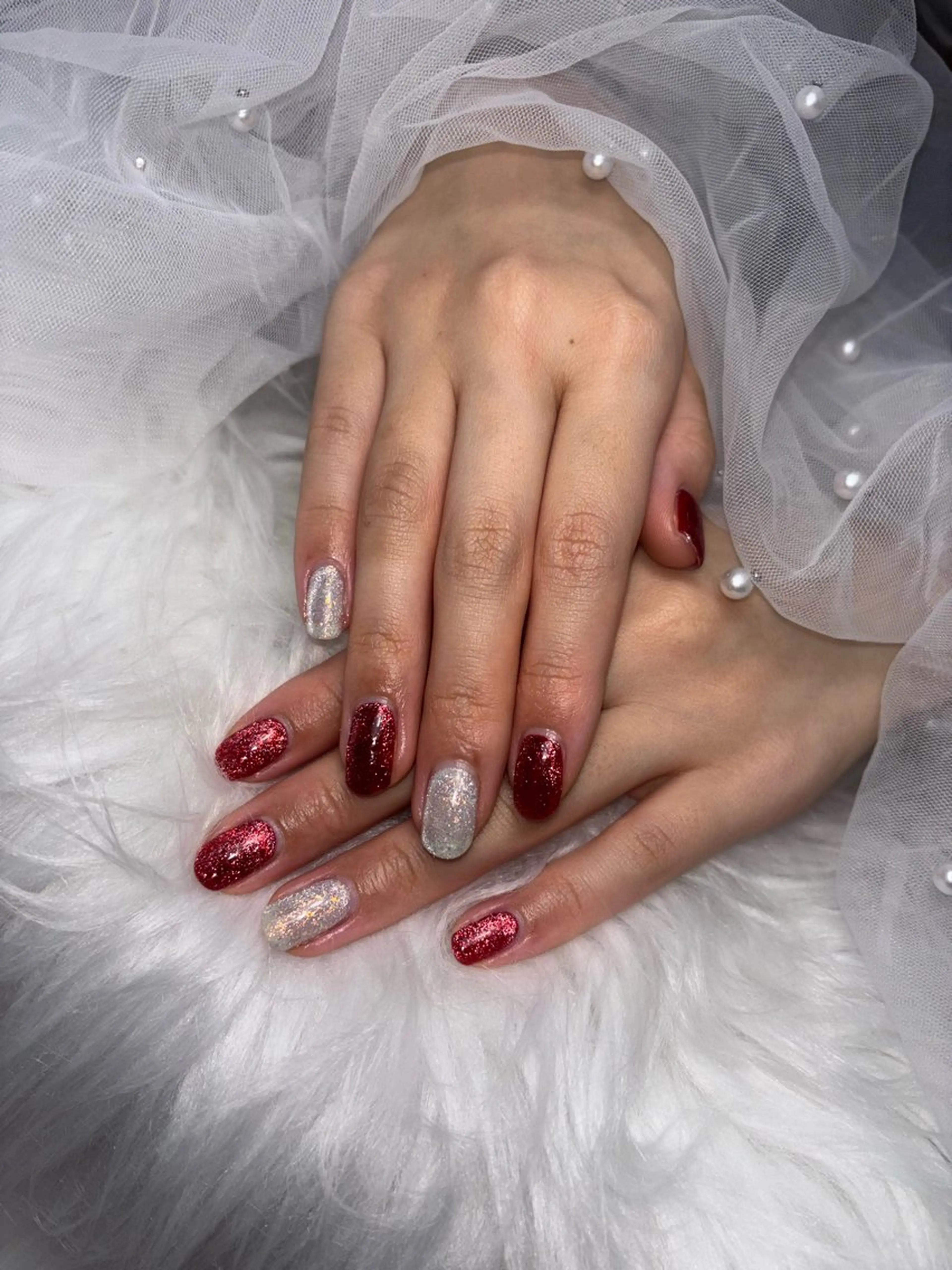 ネイル フラッシュネイル フラッシュマグ マグネットネイル NABI NAIL茨木市店【ナビネイル】所属・NABINAIL junkaのネイルデザイン