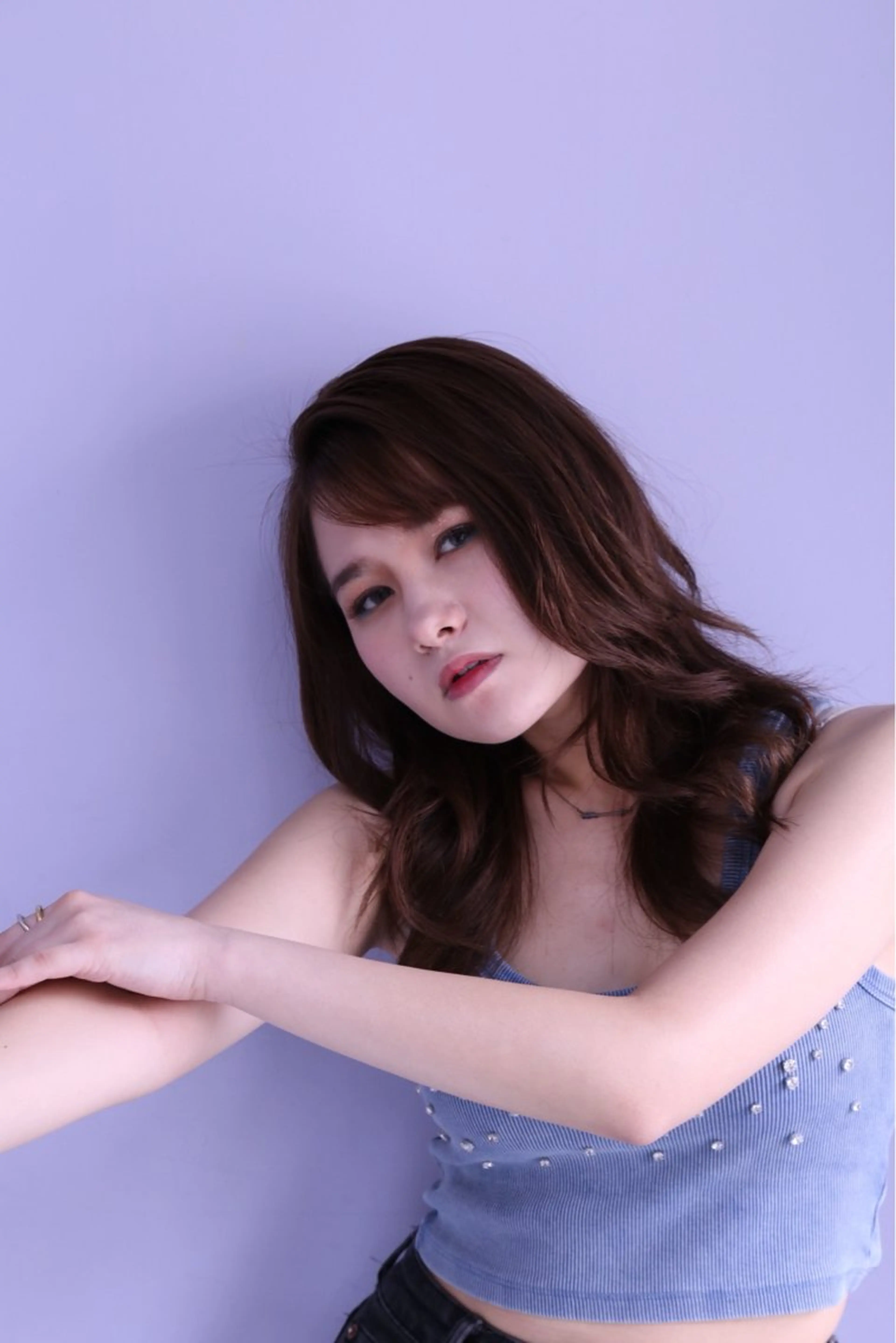 セミロング カラー レイヤーカット Ando Raycoのヘアスタイル