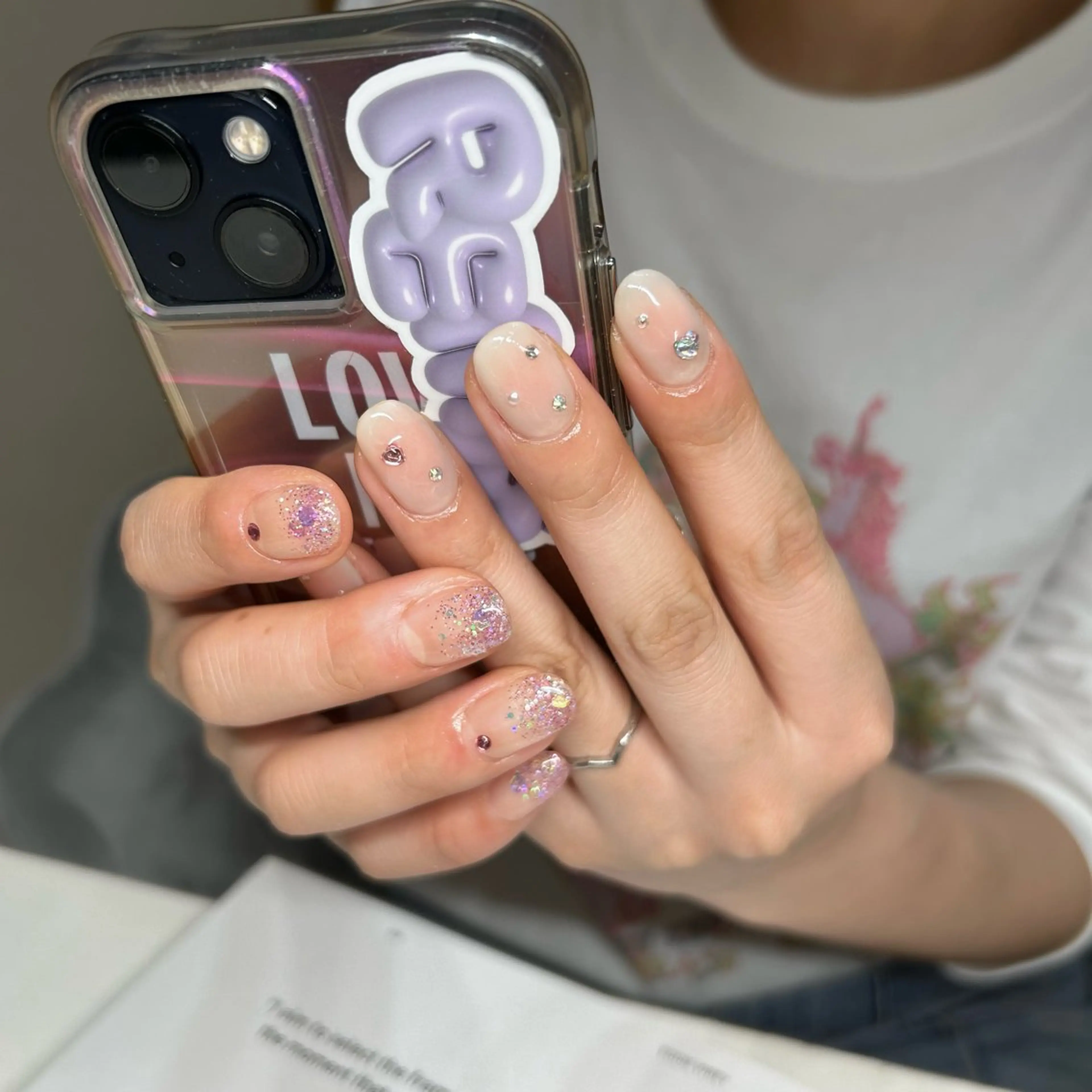 ネイル ブルー フットネイル ジェルネイル キラキラネイル 韓国ネイル RooM -produce by maynail-所属・RooM -mizuki-のネイルデザイン