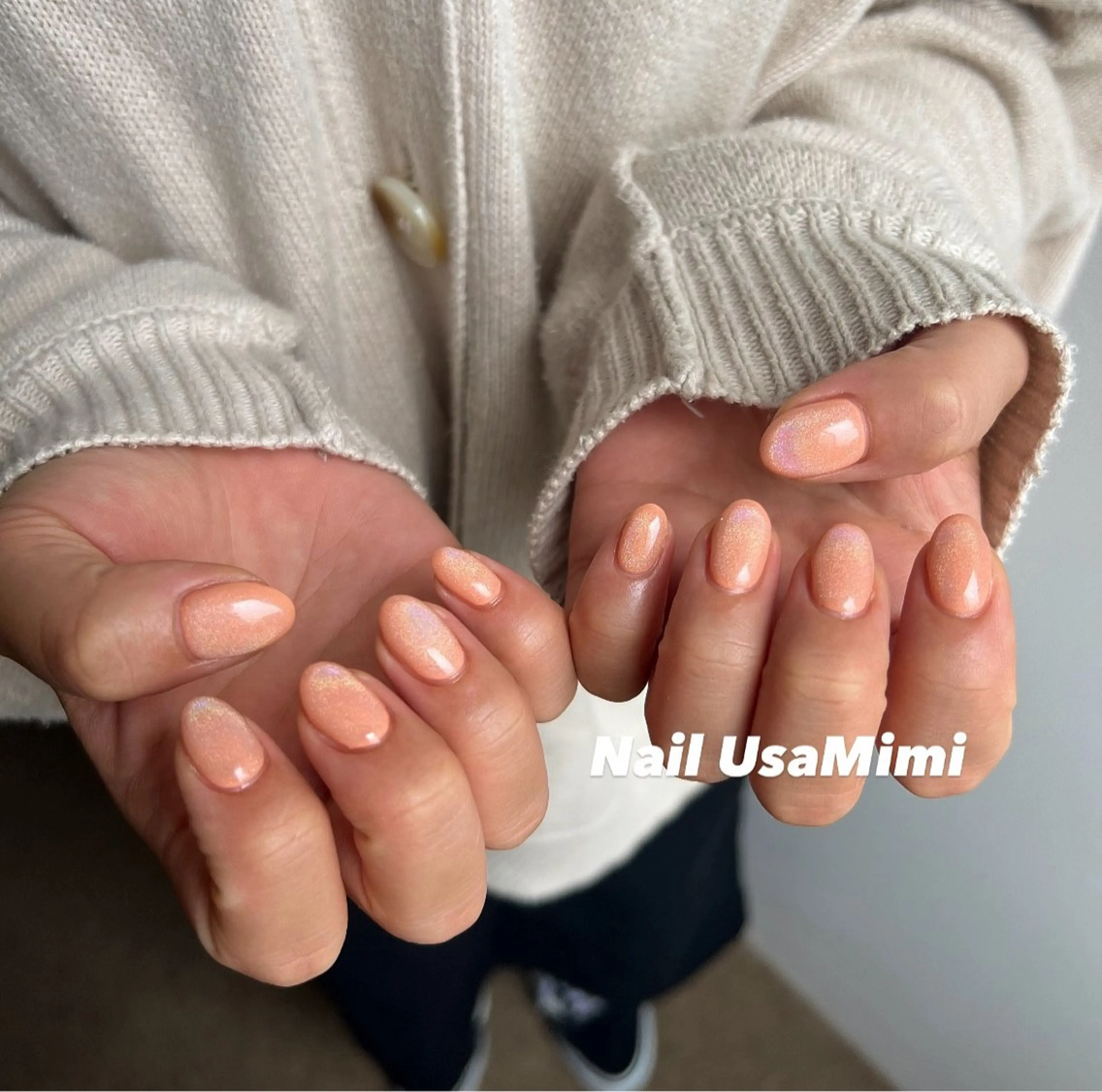 ネイル ジェルネイル 韓国ネイル マグネットネイル 持ち込み ワンカラーネイル 本町NailUsa Mimi RIKOのネイルデザイン