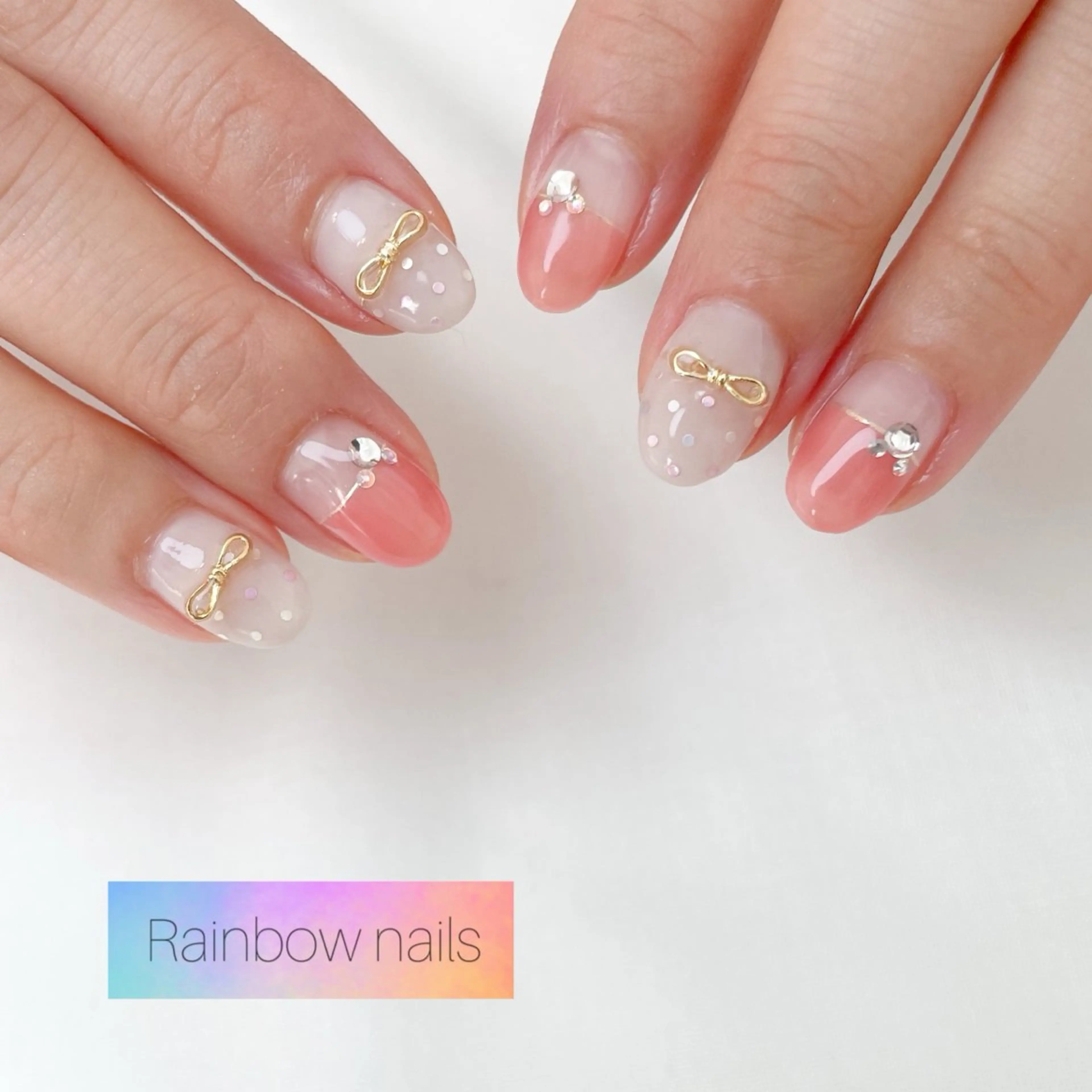 ネイル Rainbow nailsくろちゃんのネイルデザイン