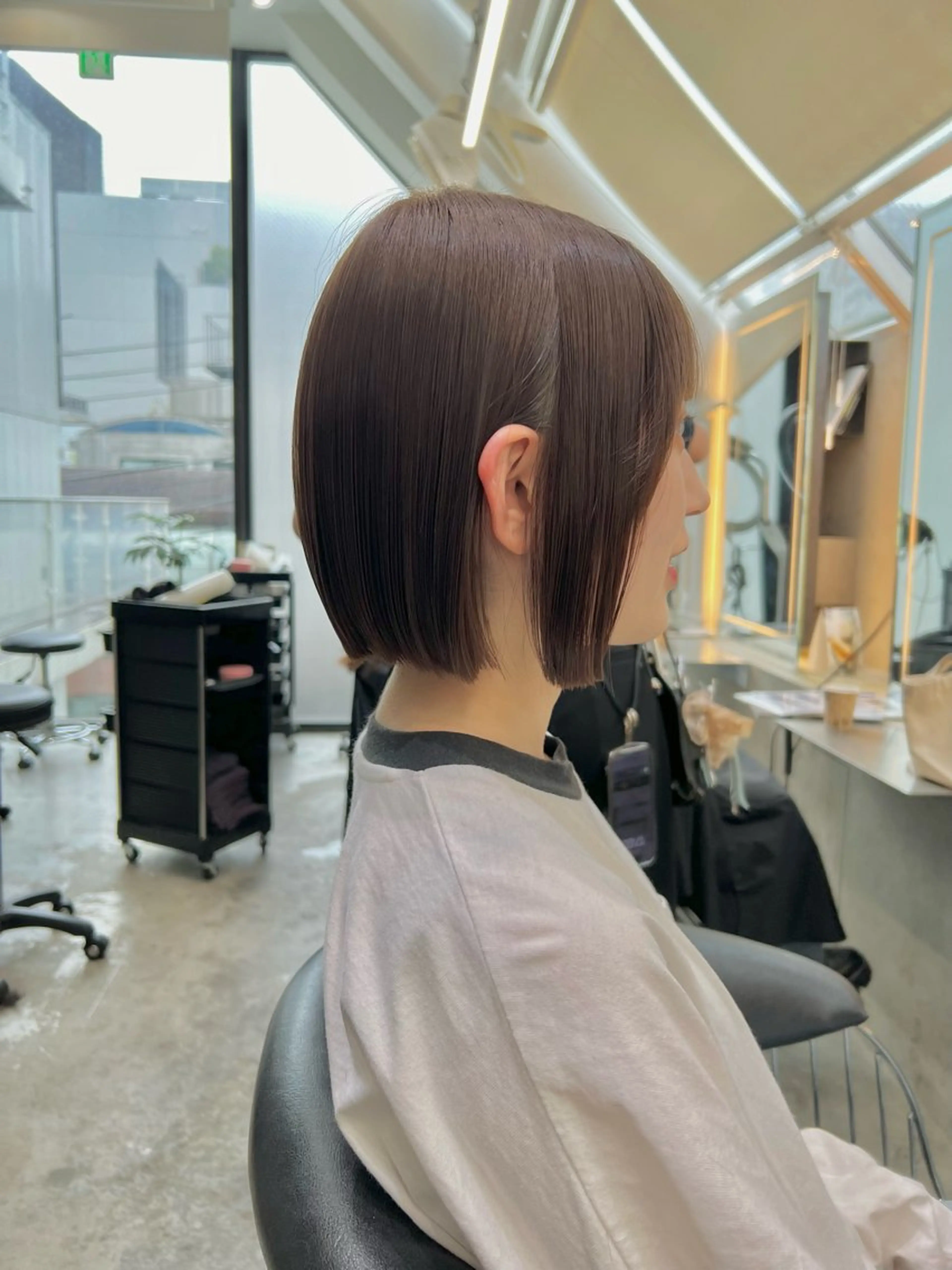 ミディアム カラー カット ヘアカラー トリートメント 髪質改善/ボブ/ ハイトーン❣️yuiのヘアスタイル