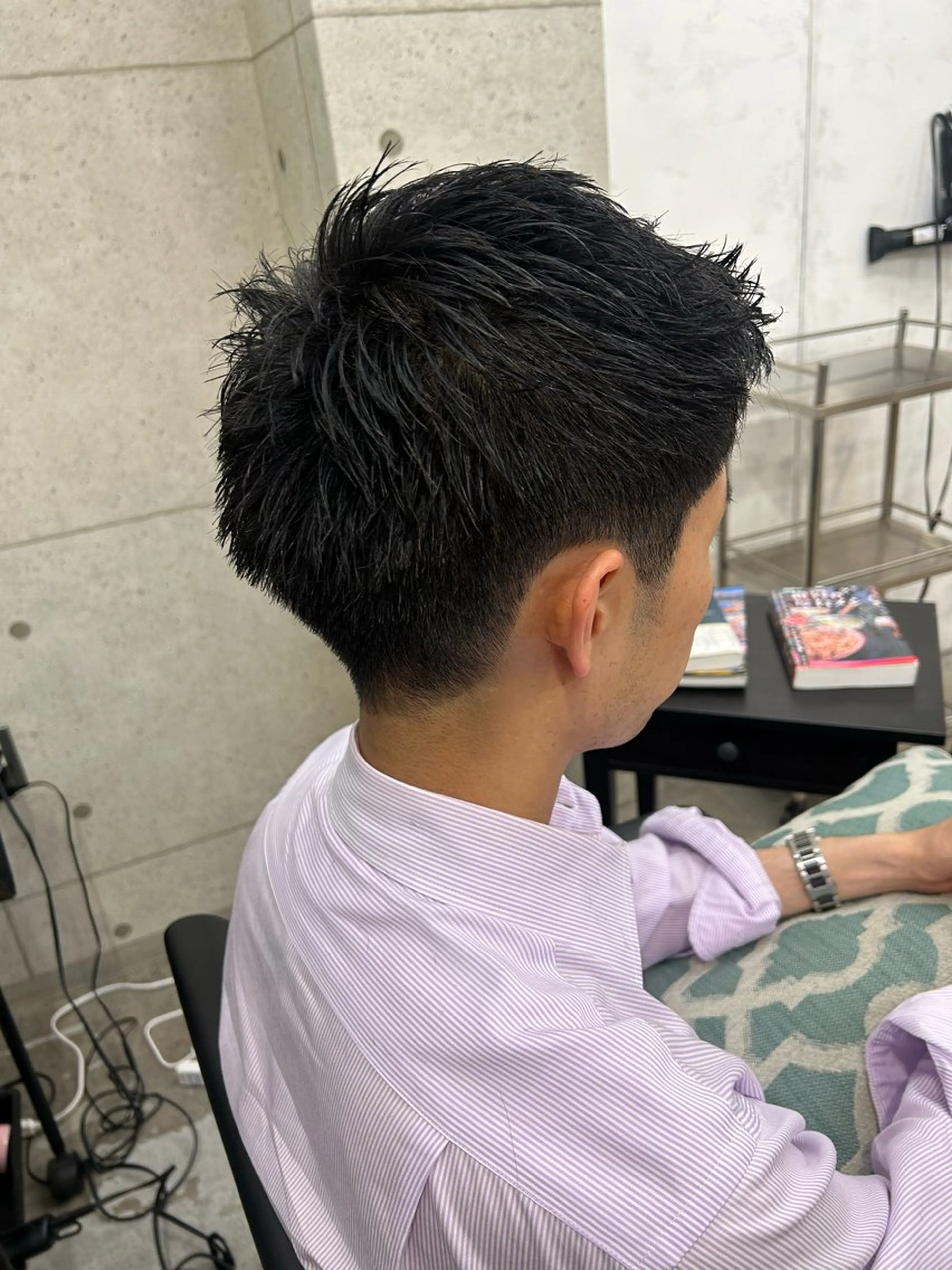 メンズ 透明感カラー・ 髪質改善🩵イケダのヘアスタイル