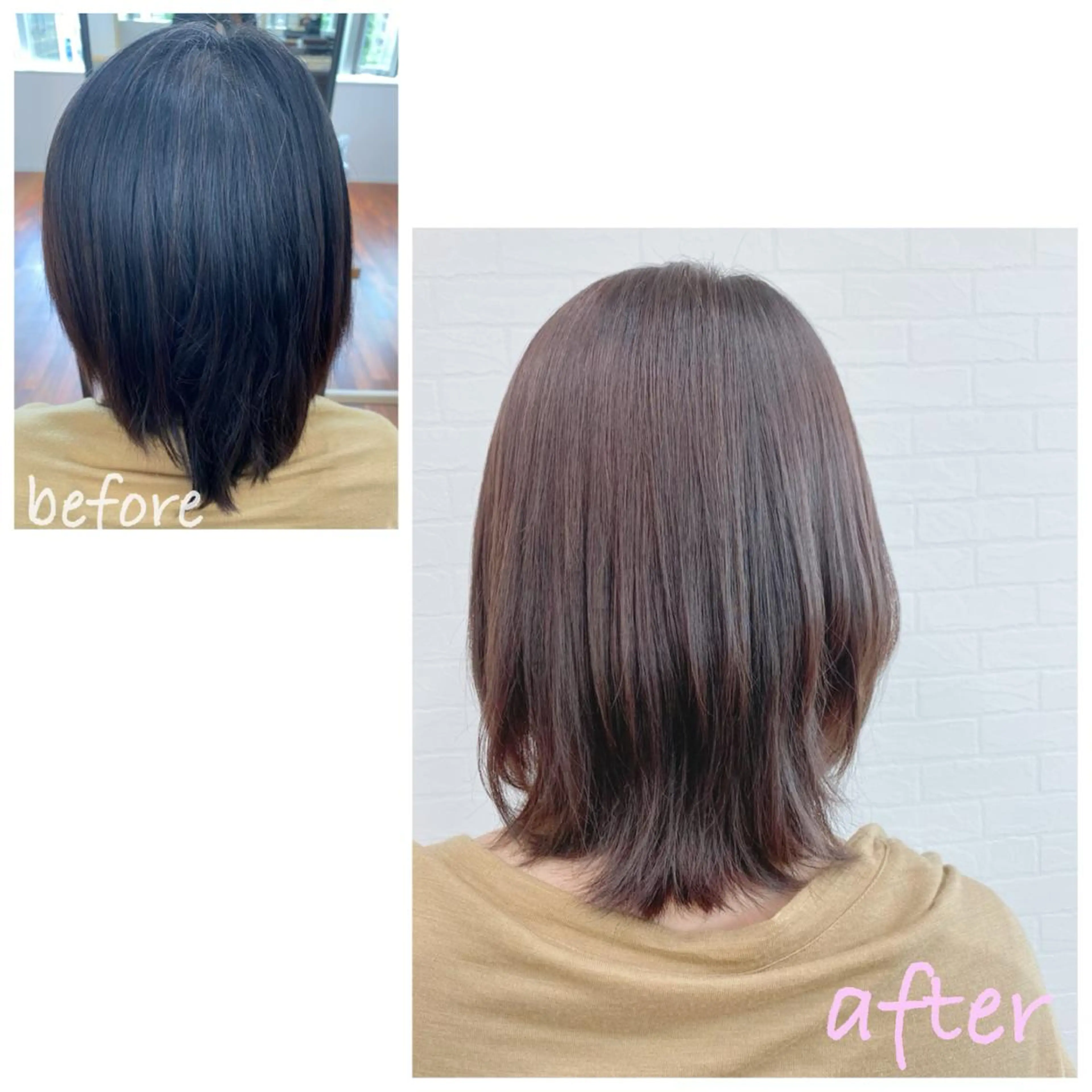 ミディアム カラー ピンクカラー GRANLUSSO 〜グランルッソ駅前店所属・木口 嘉美のヘアスタイル