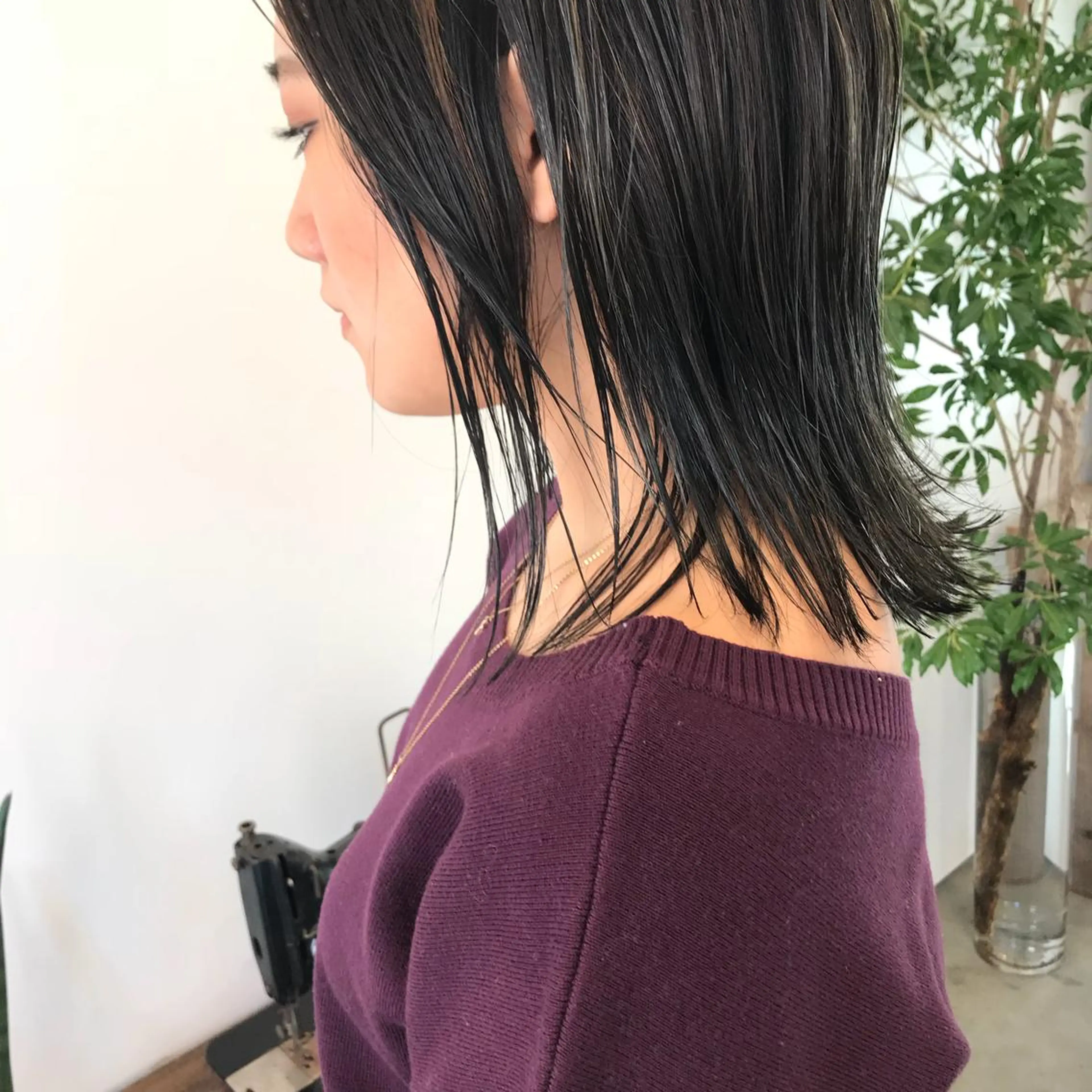 ミディアム ハイライト 佐藤 旭のヘアスタイル