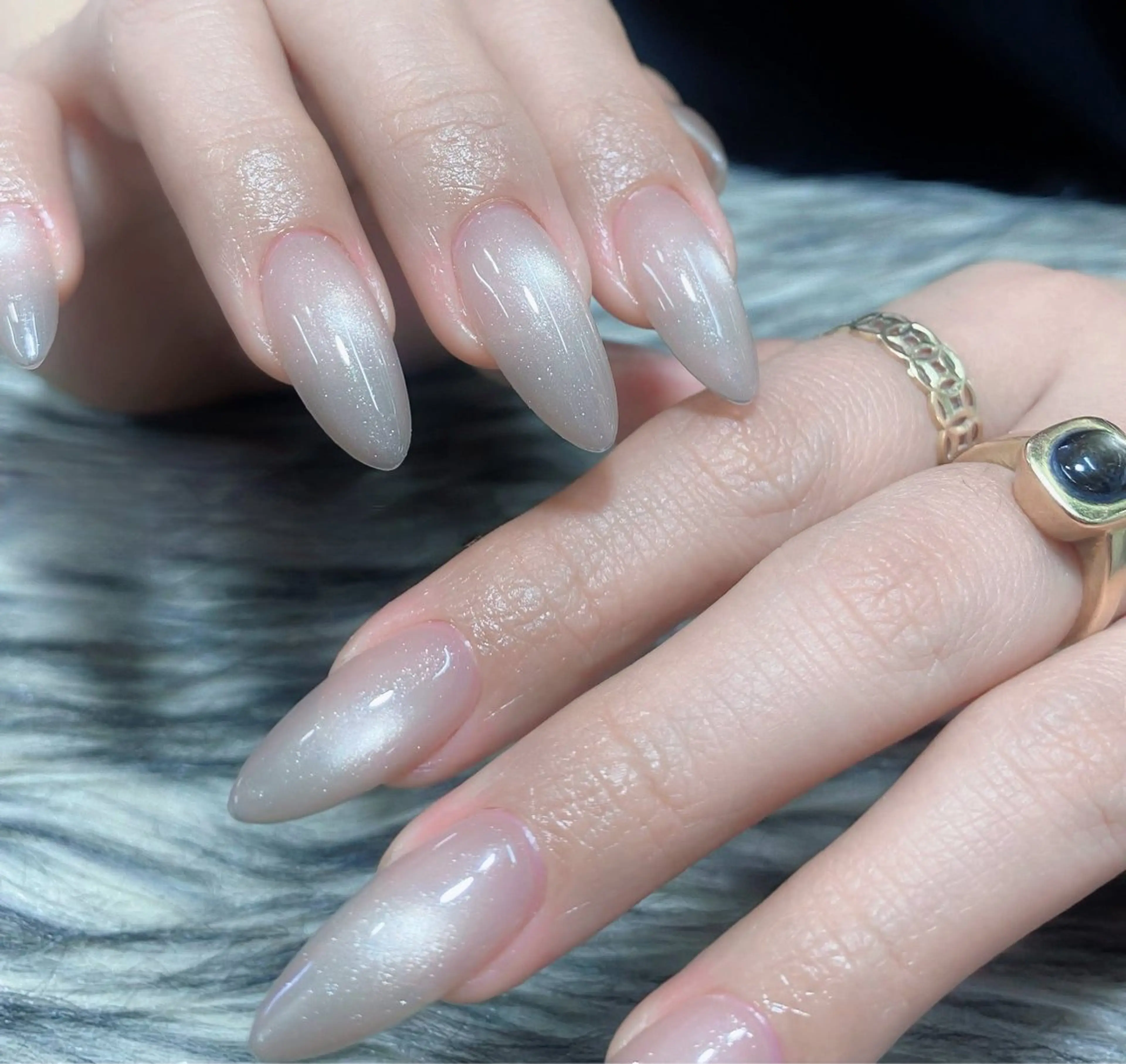 ネイル チークネイル フレンチネイル グラデーション 韓国ネイル マグネットネイル ハンドネイル JINIE689 ジンのネイルデザイン