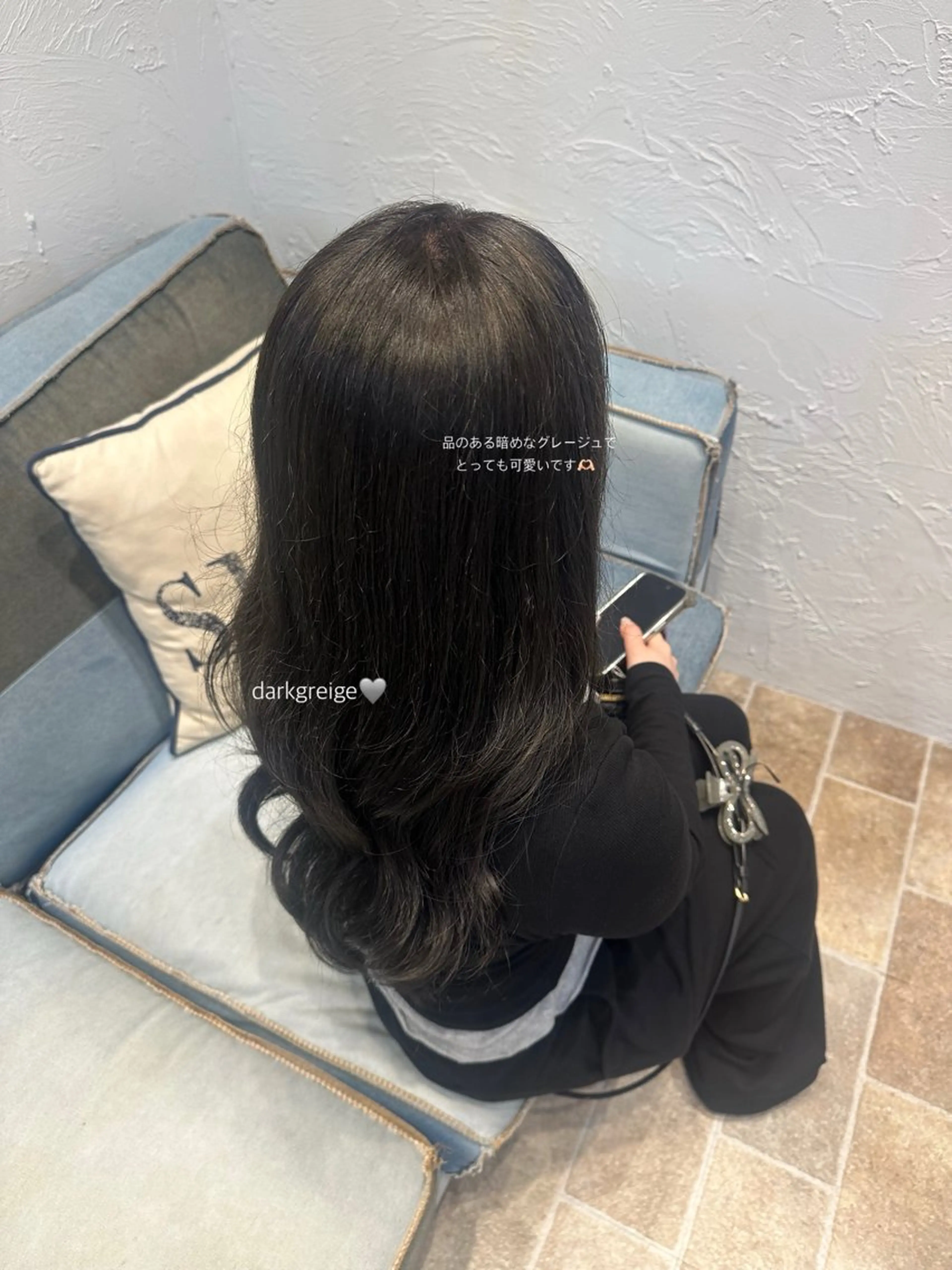 ロング カラー グレージュ 🍓イチゴ/透明感 /カラーモデル🍓のヘアスタイル