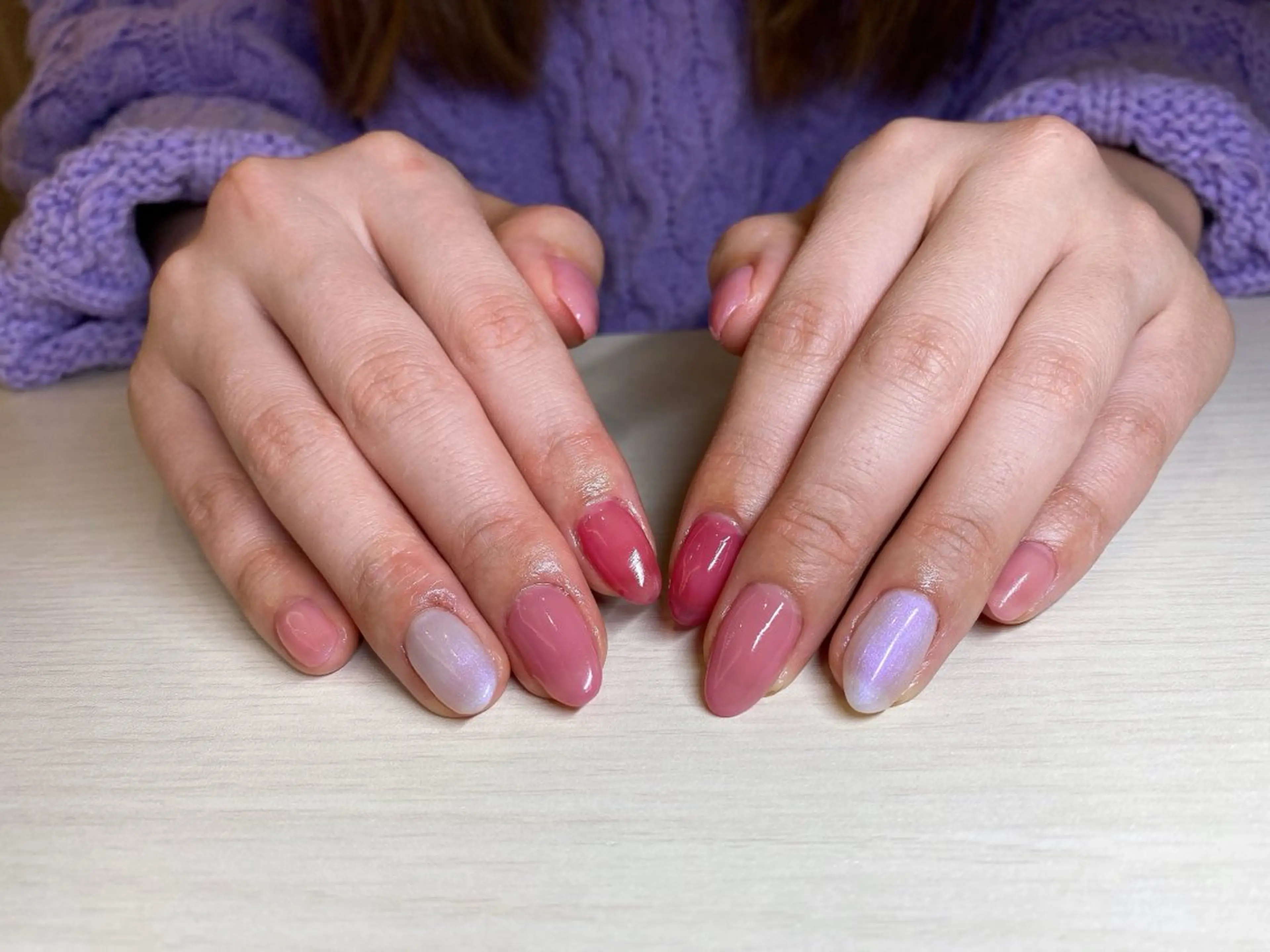 ネイル ワンカラーネイル ピンク 齋藤 優花のネイルデザイン