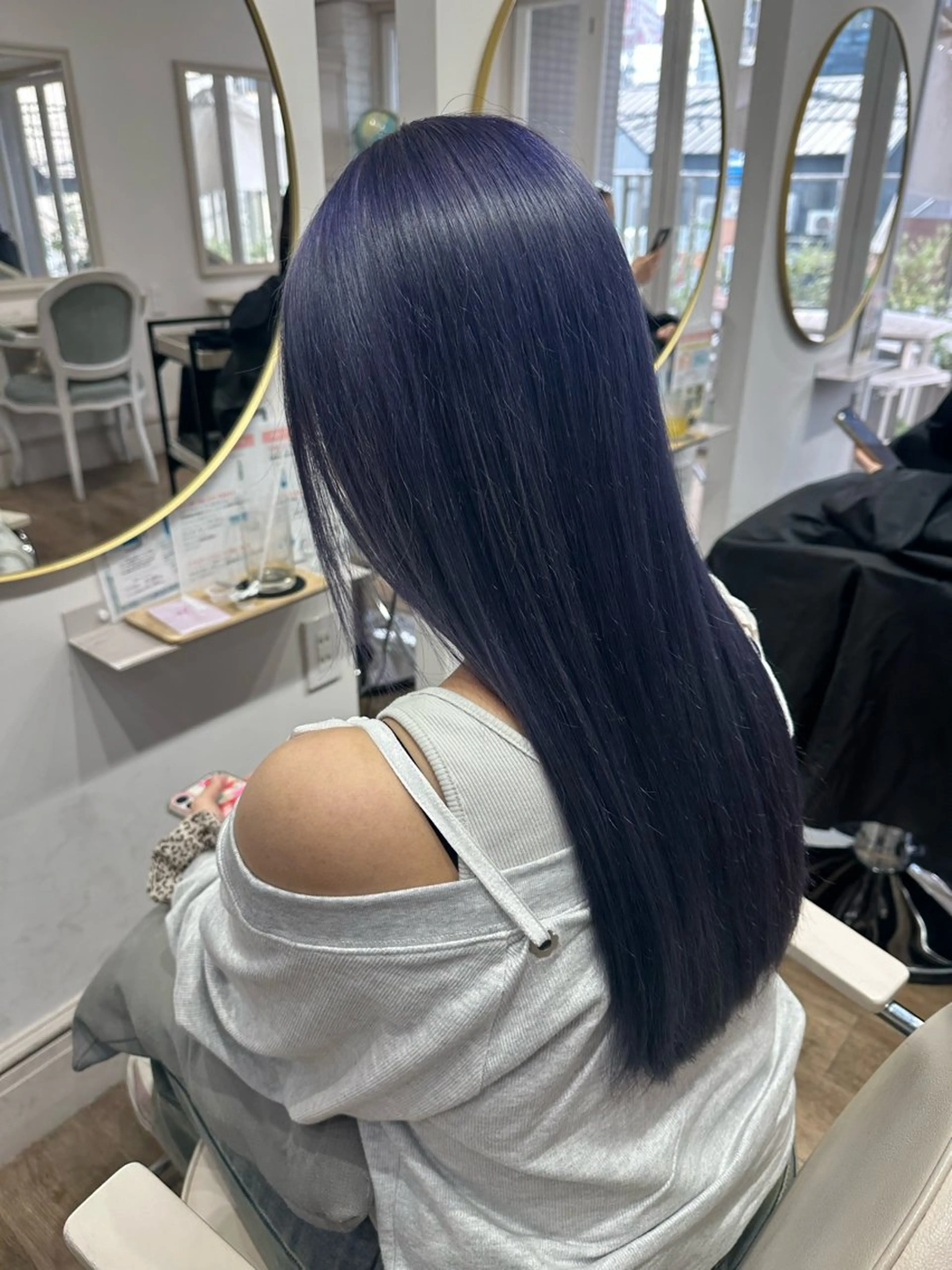 ロング カラー 梅田/寒色カラー/ まほのヘアスタイル