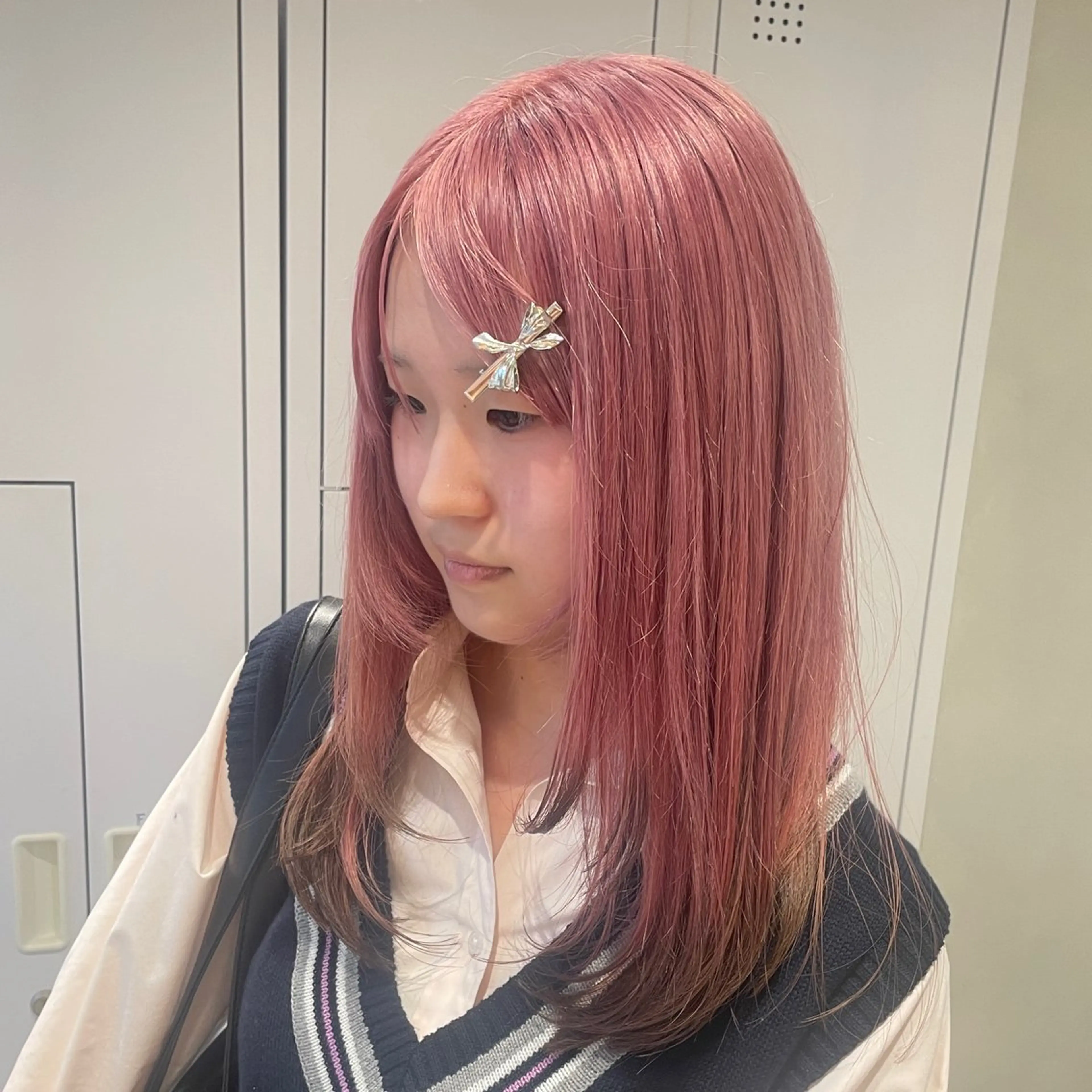 ロング カラー ブリーチ ブラウンカラー ピンクカラー ロング 🦋ブリーチ/カラー 専門Aya💖のヘアスタイル