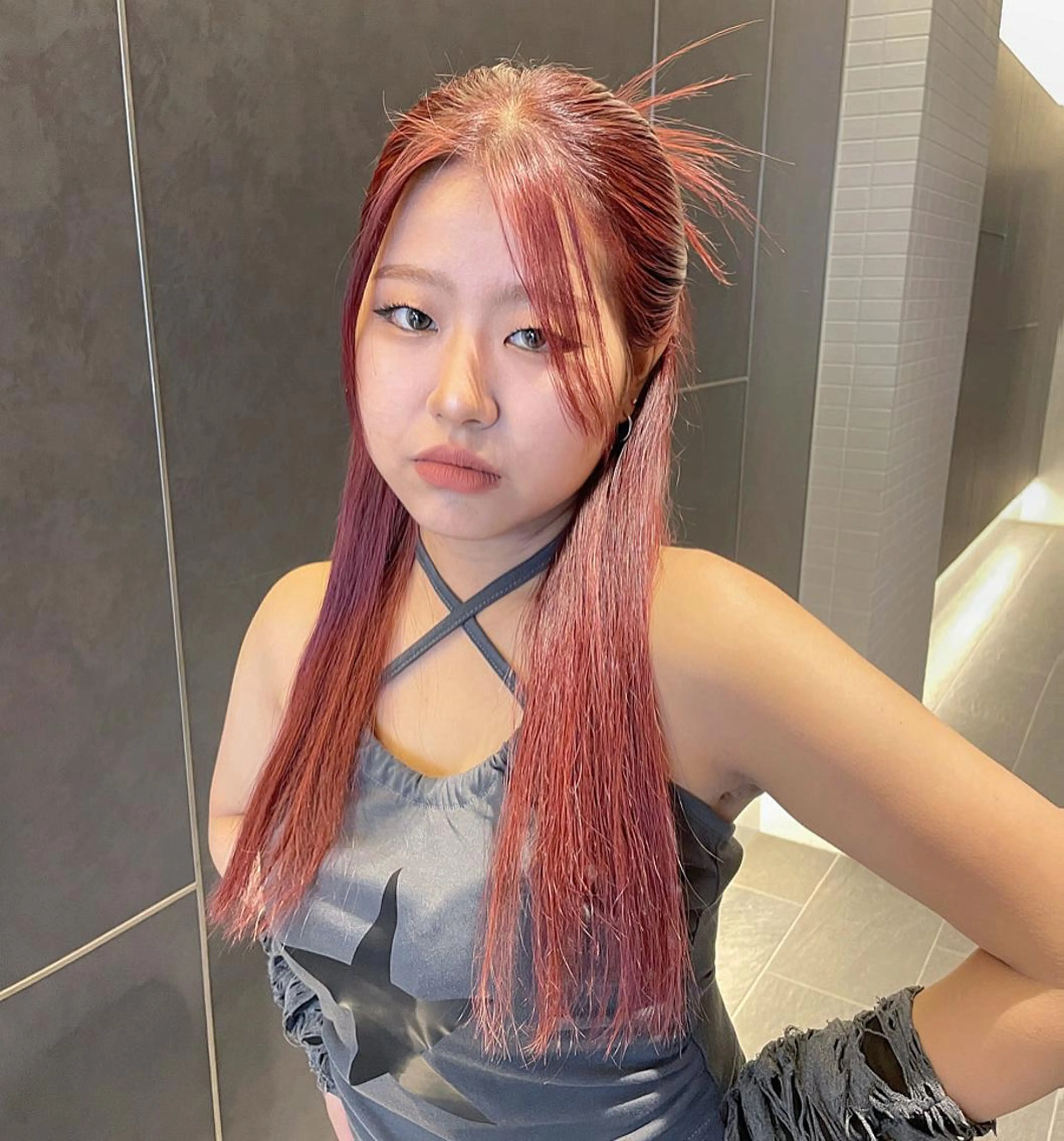 カラー ヘアカラー トリートメント ヘッドスパ ヘアセット 韓国ヘア/レイヤー Londエレンのヘアスタイル