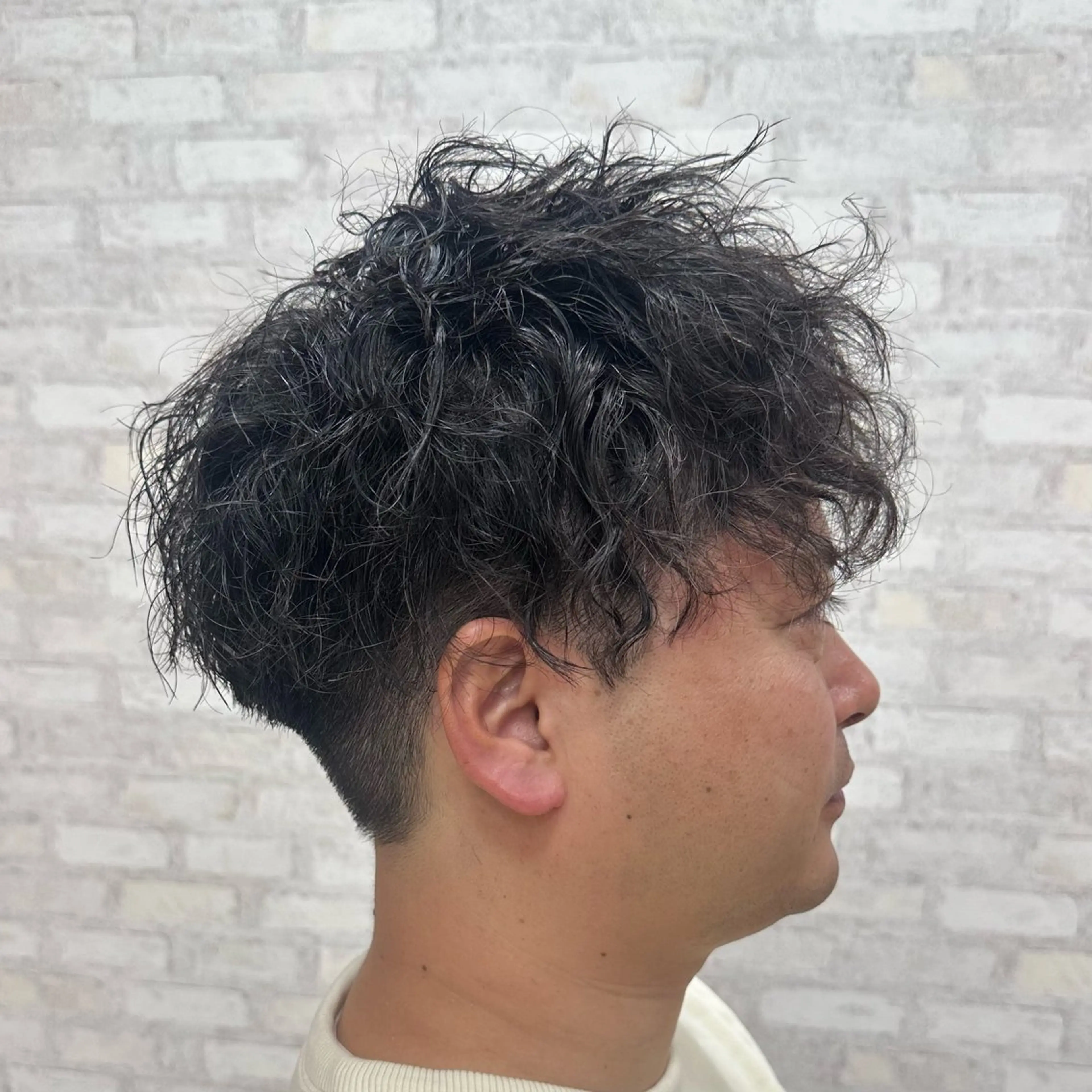 パーマ メンズ 髪質改善/ブラック ヘア/リンのヘアスタイル