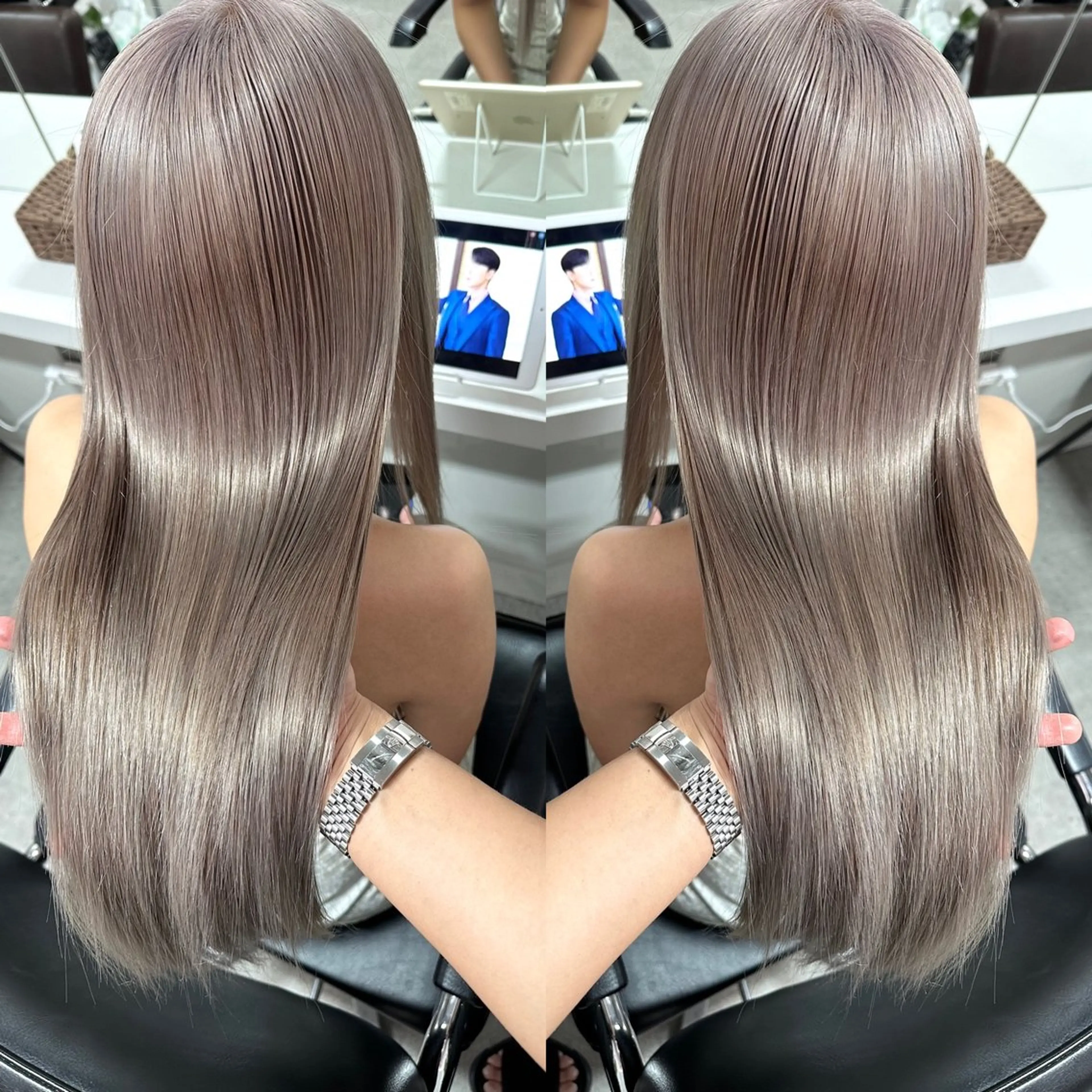 💛圧倒的人気No.3💛カット＋ダブルカラー＋髪質改善ＴＲ_¥21000の写真