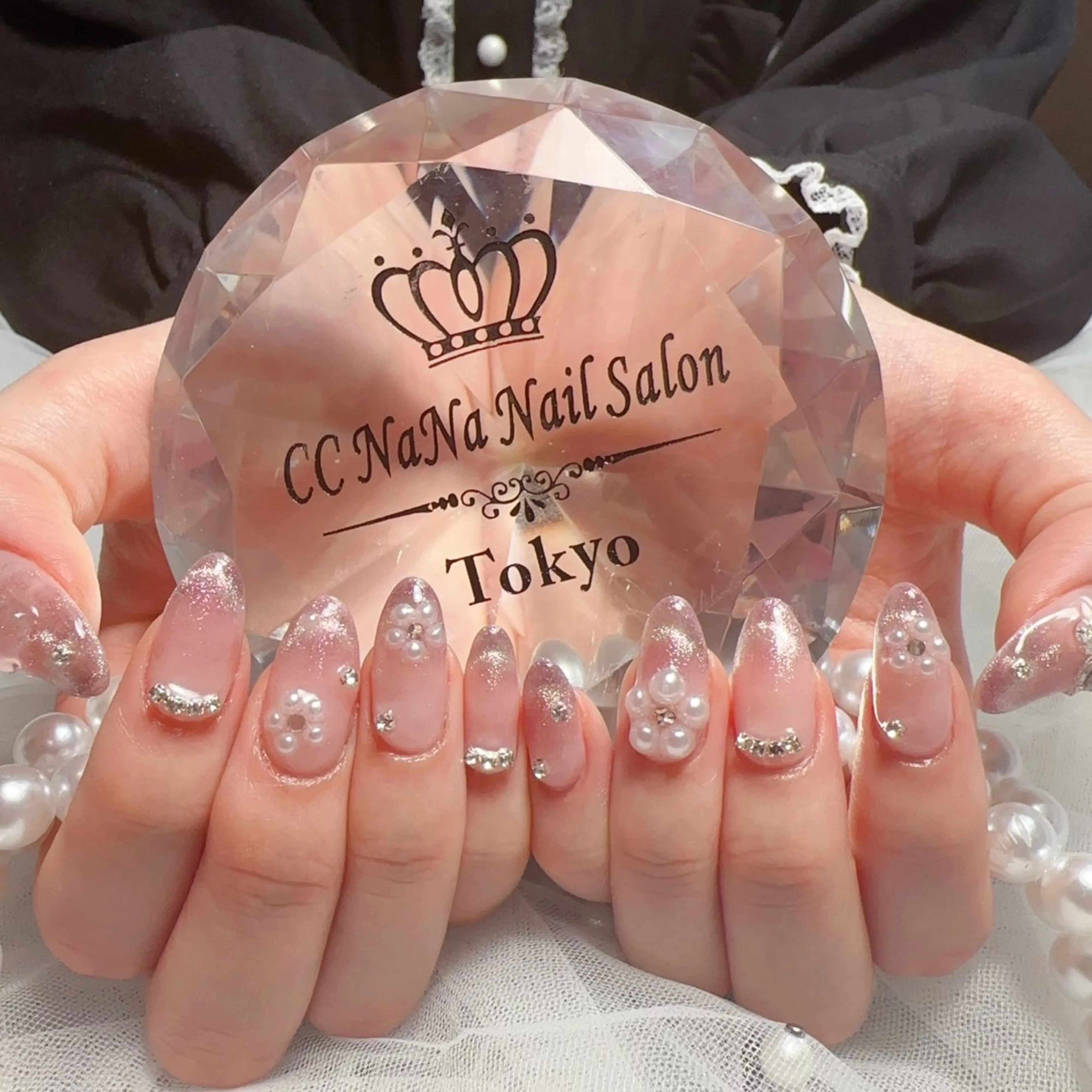 ネイル 桜ネイル 持ち込み ハンドネイル 💎CC・NaNa 韓国風ネイル🌙Cのネイルデザイン