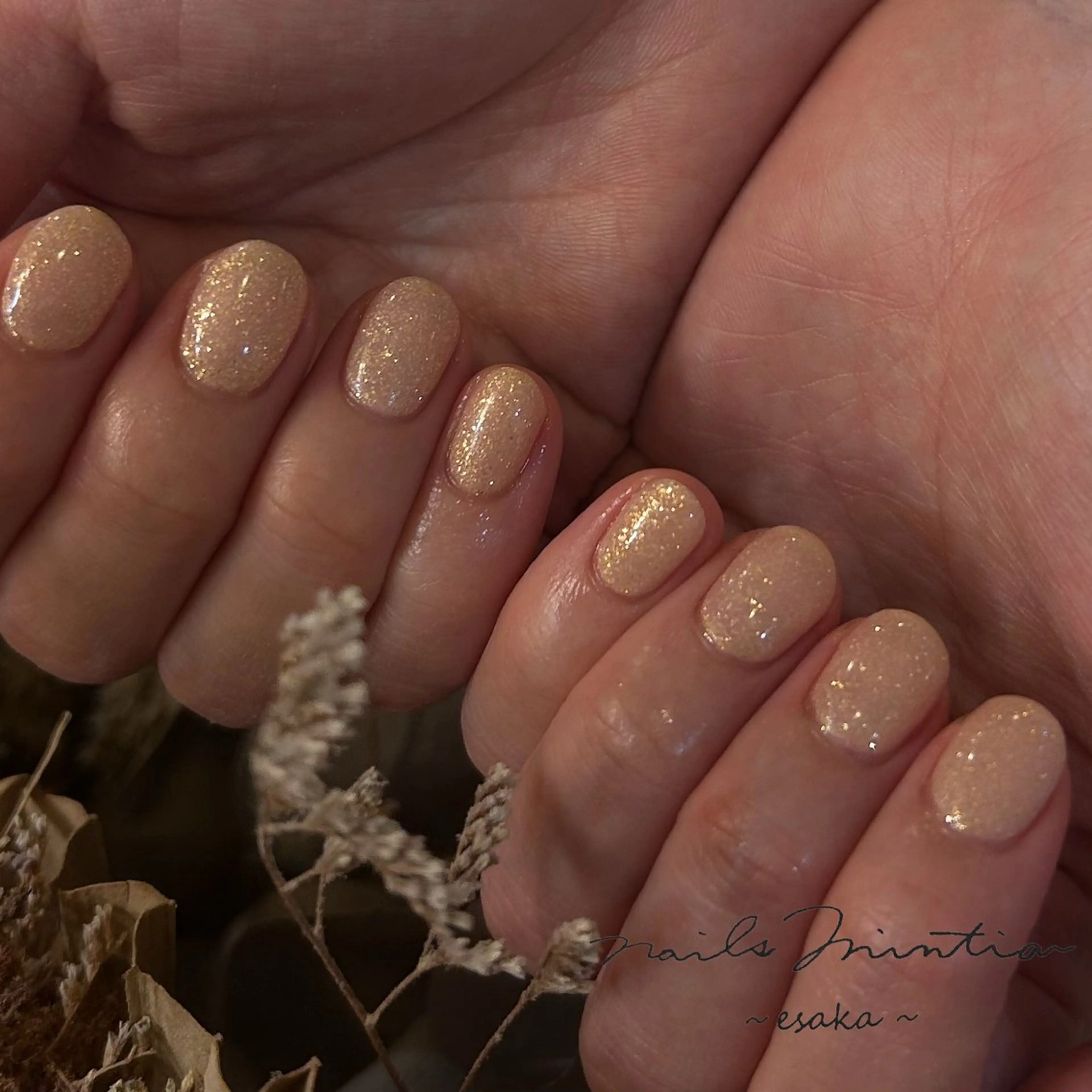 ネイル ラメ(グリッター) ワンカラーネイル ハンドネイル nails Mintia ～esaka～所属・松本 麻子のネイルデザイン