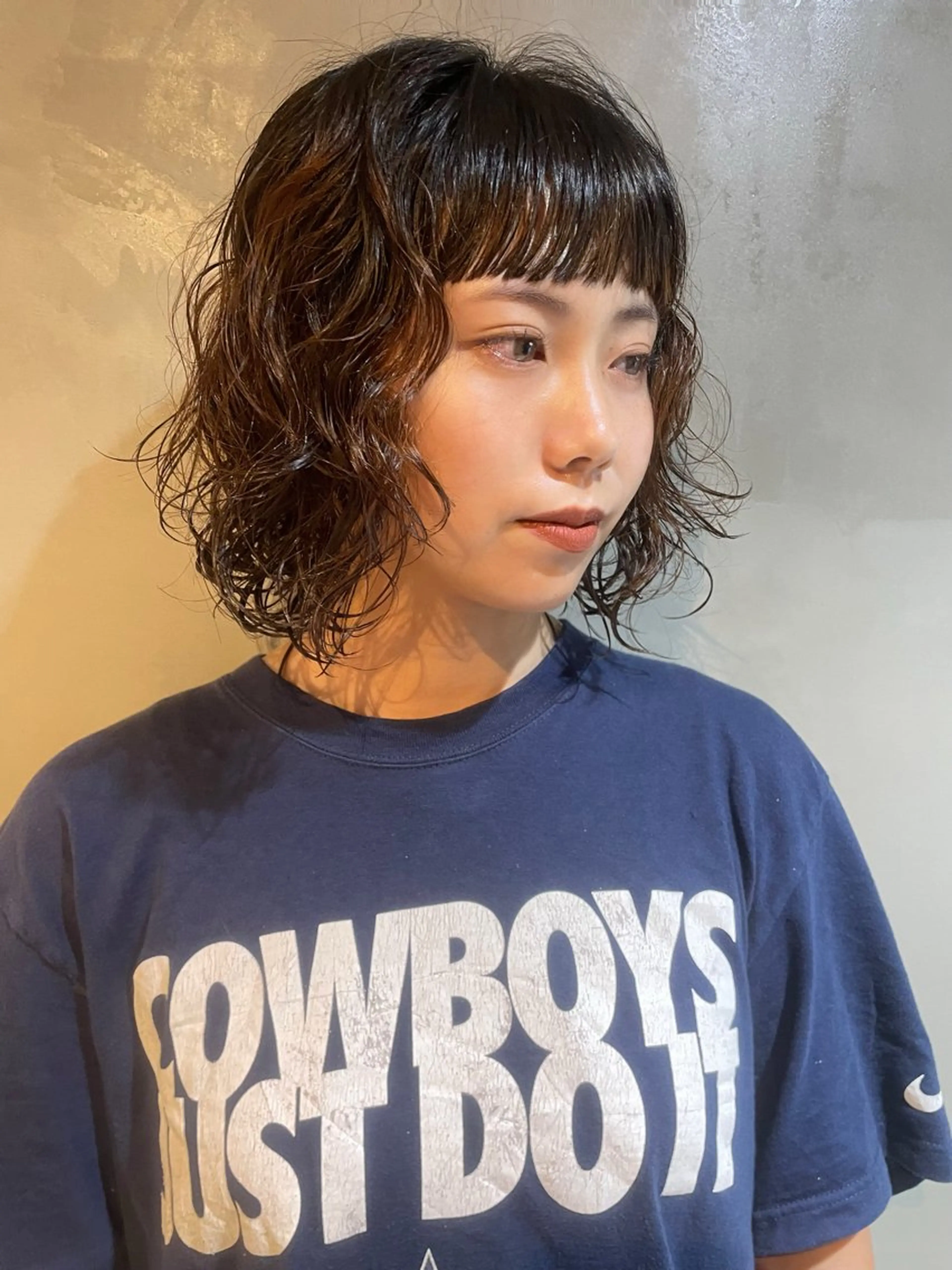 ミディアム パーマ カット パーマ カノン/アニオタ🧡 暖色/酸性ストレートのヘアスタイル