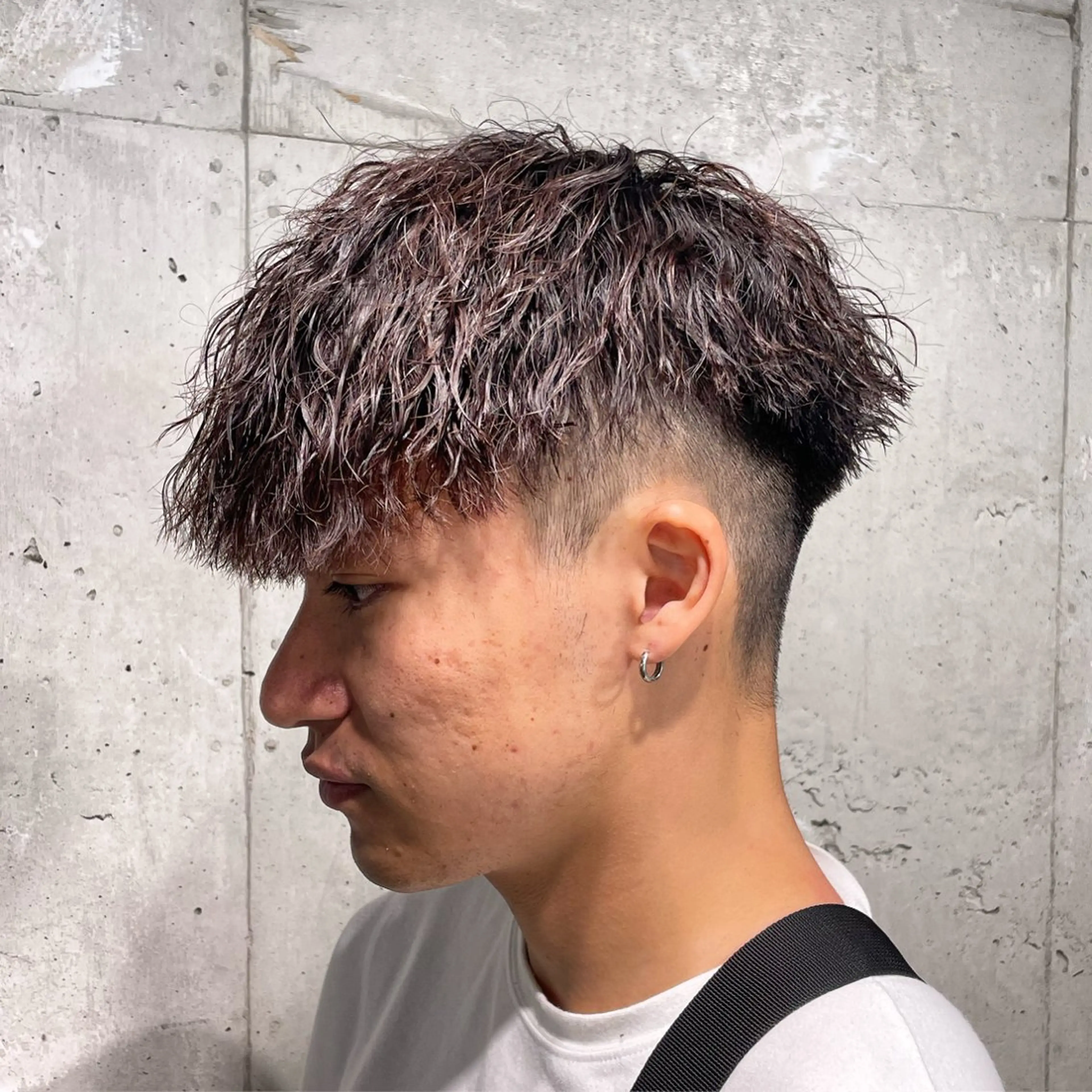 パーマ メンズ ヘアカラー トリートメント ヘアセット 艶髪/透明感🪽 DISCO🪽のヘアスタイル