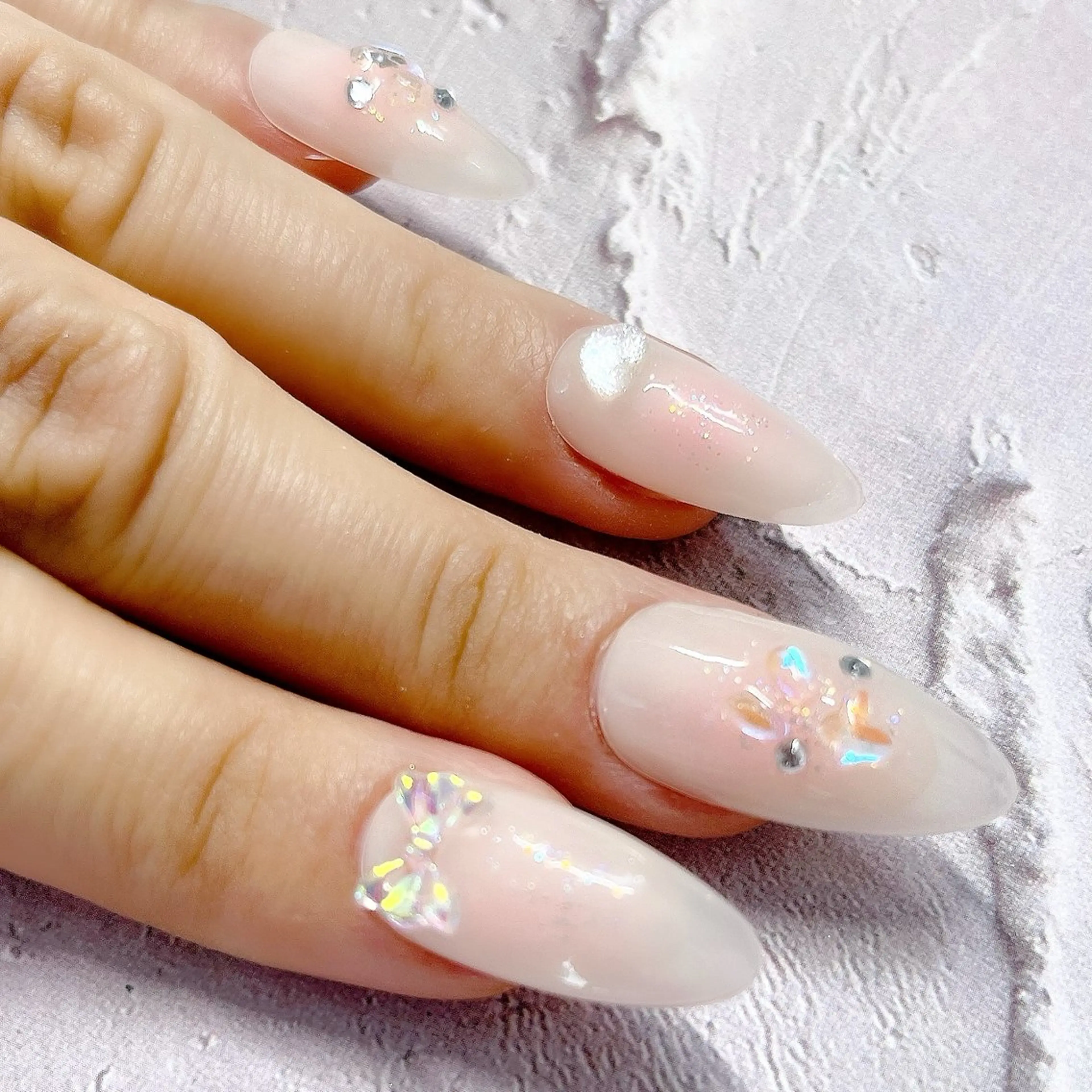 【オフなし】ロングチップジェル長さ出し＋【画像のアート】の写真