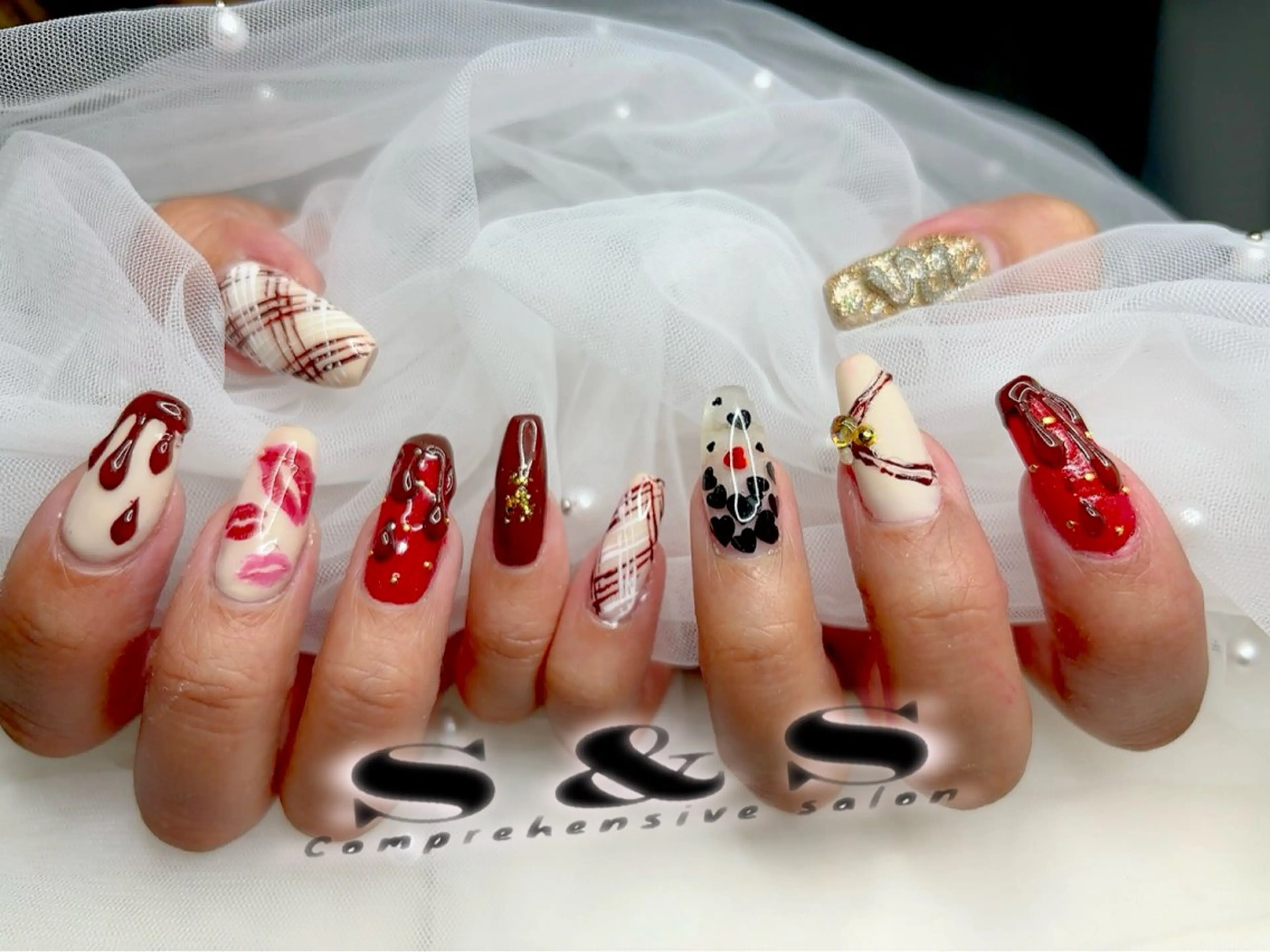 ネイル 長さ出し メンズネイル 持ち込み バレンタイン S&S 村田小百合のネイルデザイン