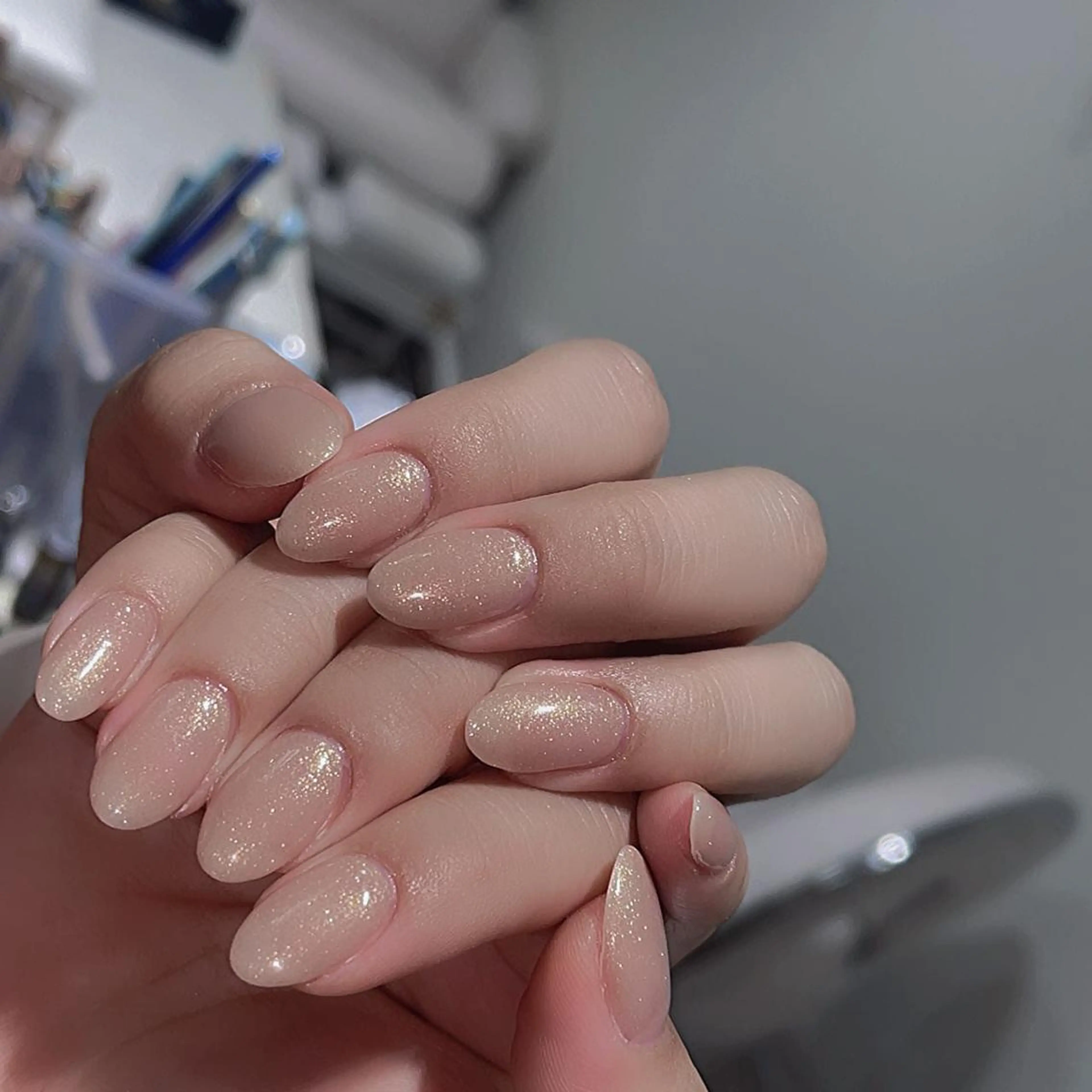 ネイル ラメ(グリッター) ラメグラデーション ワンカラーネイル Queens PUPUのネイルデザイン