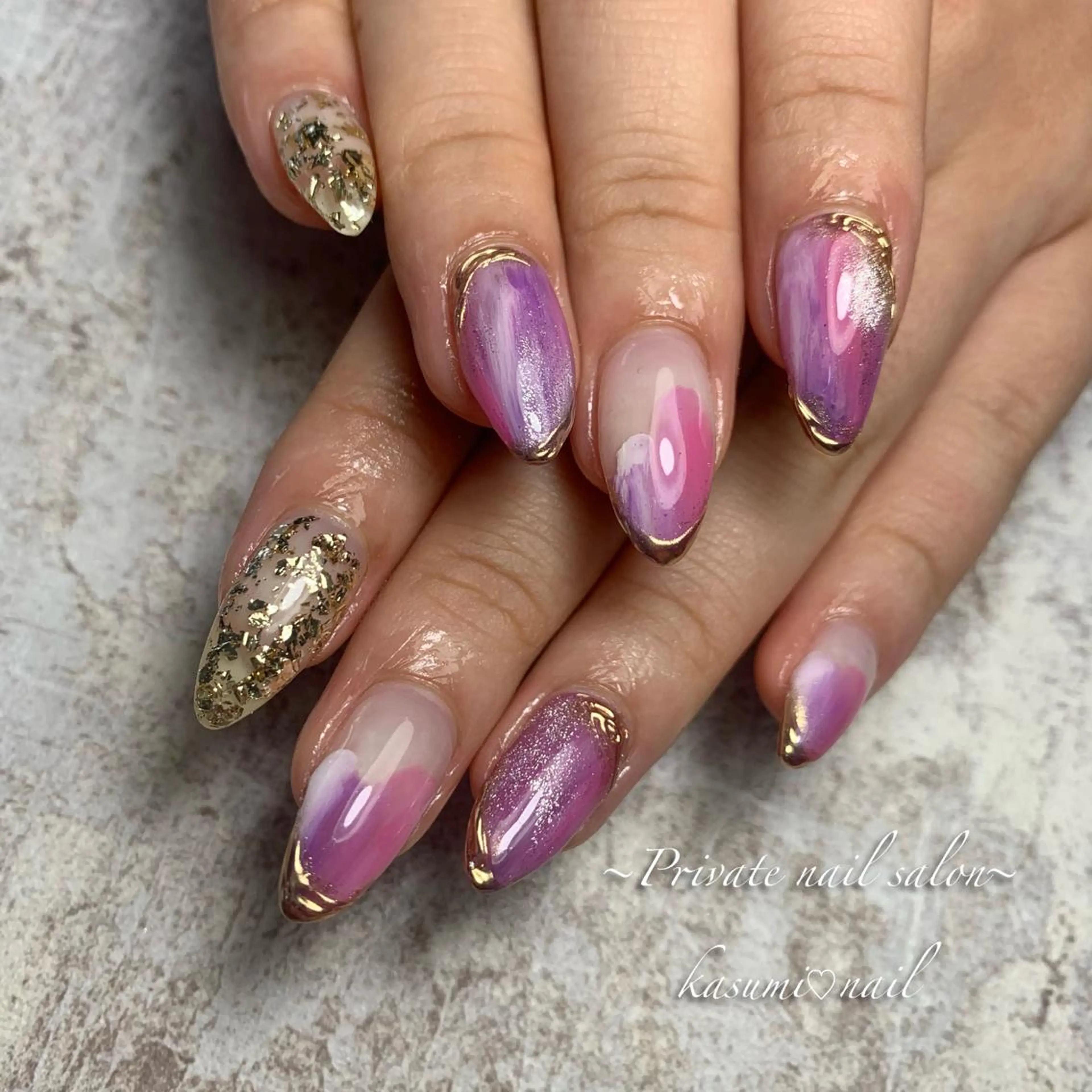 ネイル ラメ(グリッター) ミラーネイル ニュアンスネイル 冬ネイル KASUMI♡ Nailのネイルデザイン