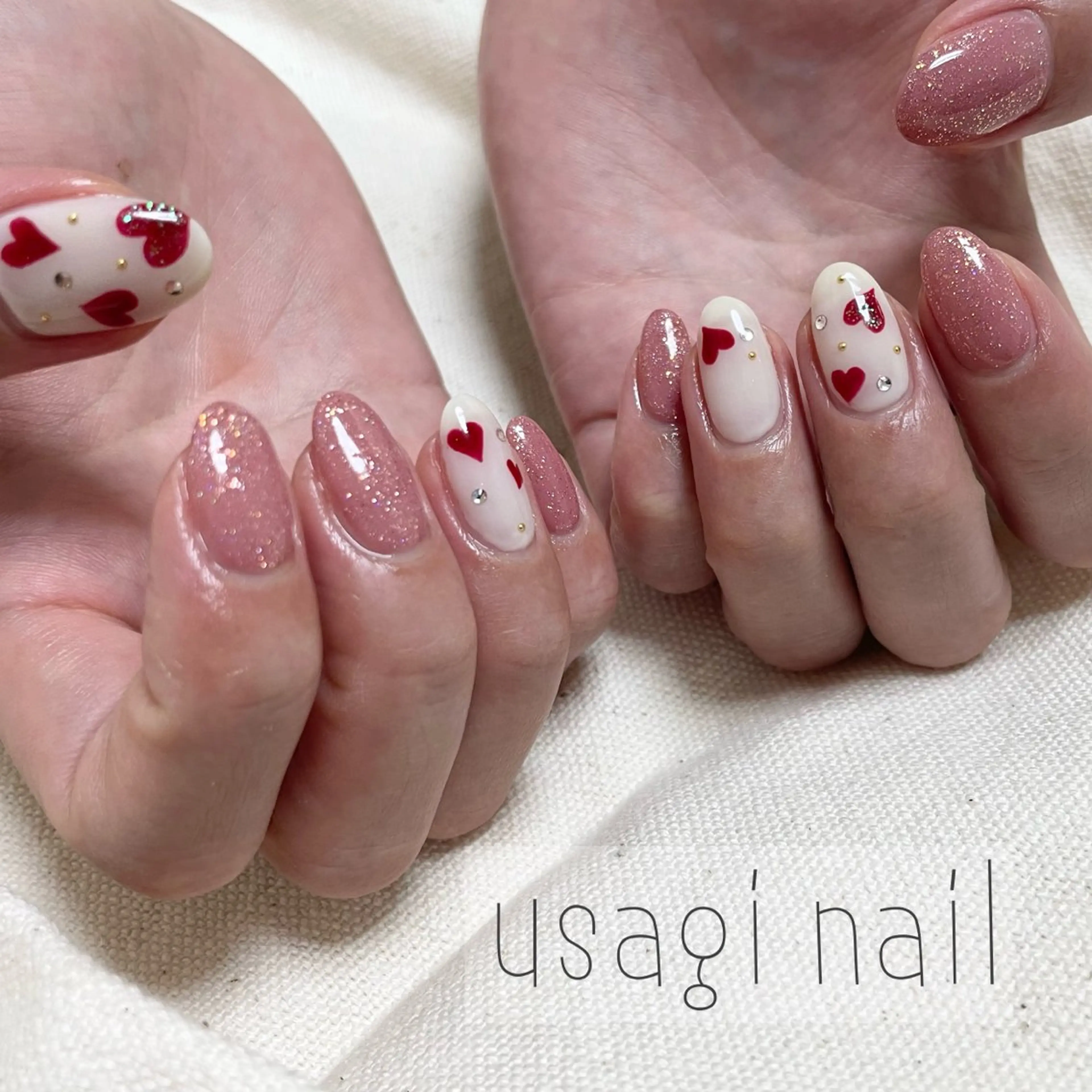 ネイル ハート usagi nailのネイルデザイン