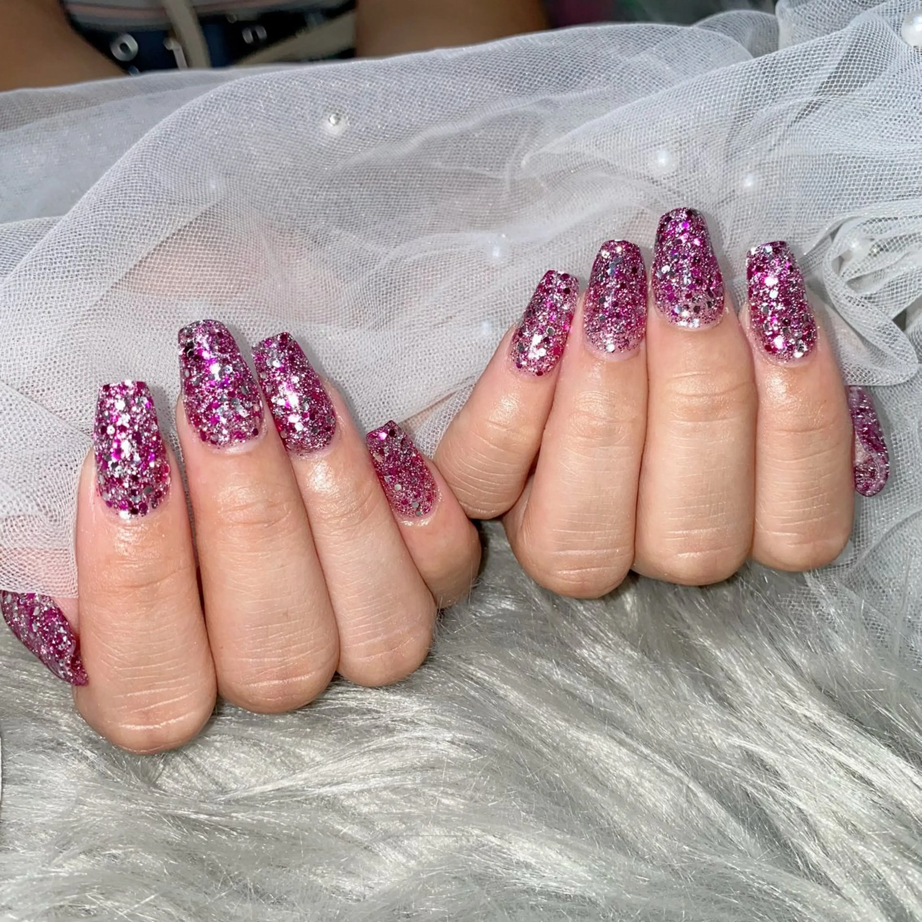 ネイル ラメ(グリッター) ワンカラーネイル スカルプネイル Feel千葉♡ Akaneのネイルデザイン