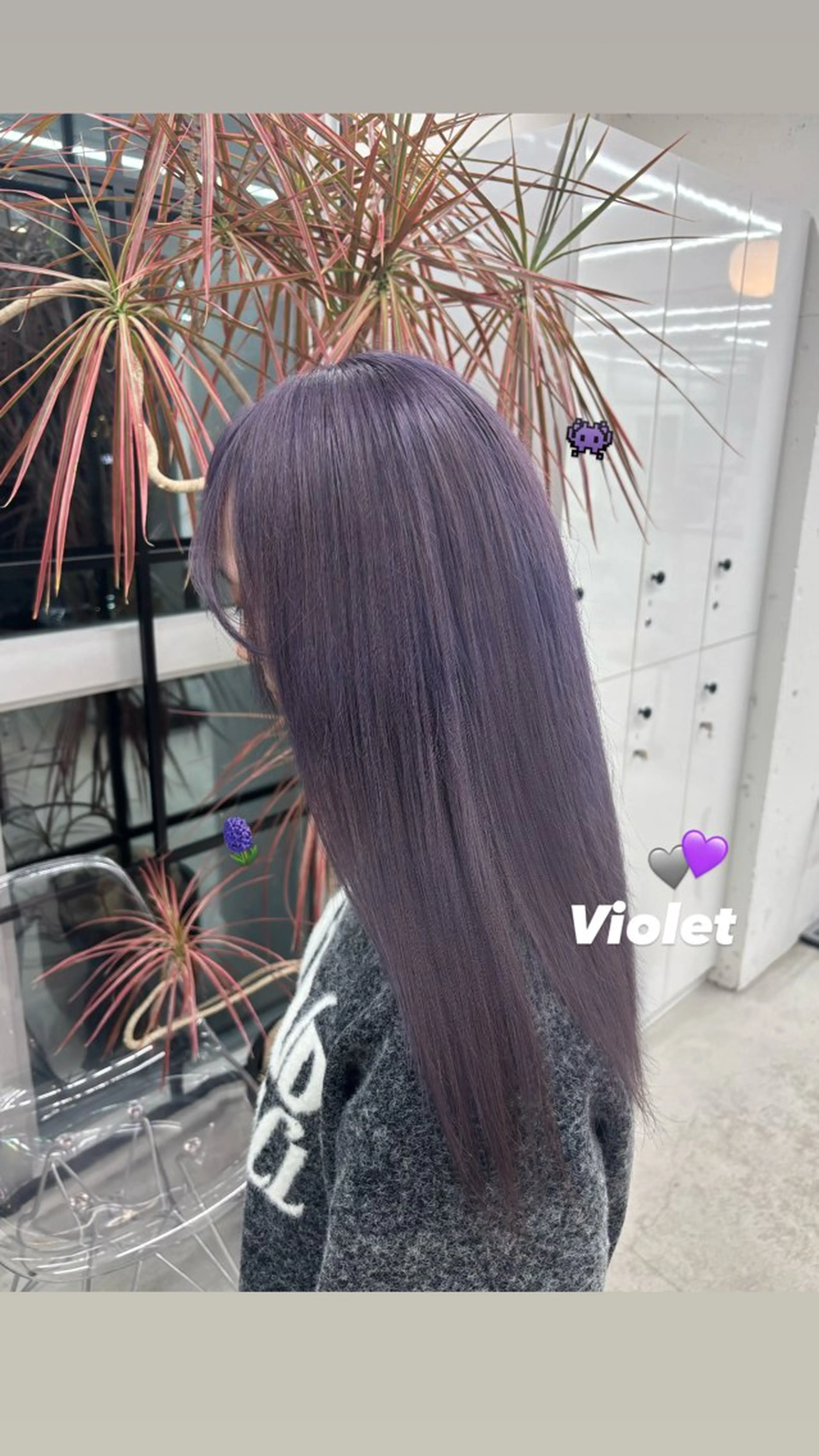 セミロング カラー ブリーチ 透明感カラー バイオレットカラー カット ヘアカラー トリートメント 🌼あいり🌼 JILLSTUDIOのヘアスタイル