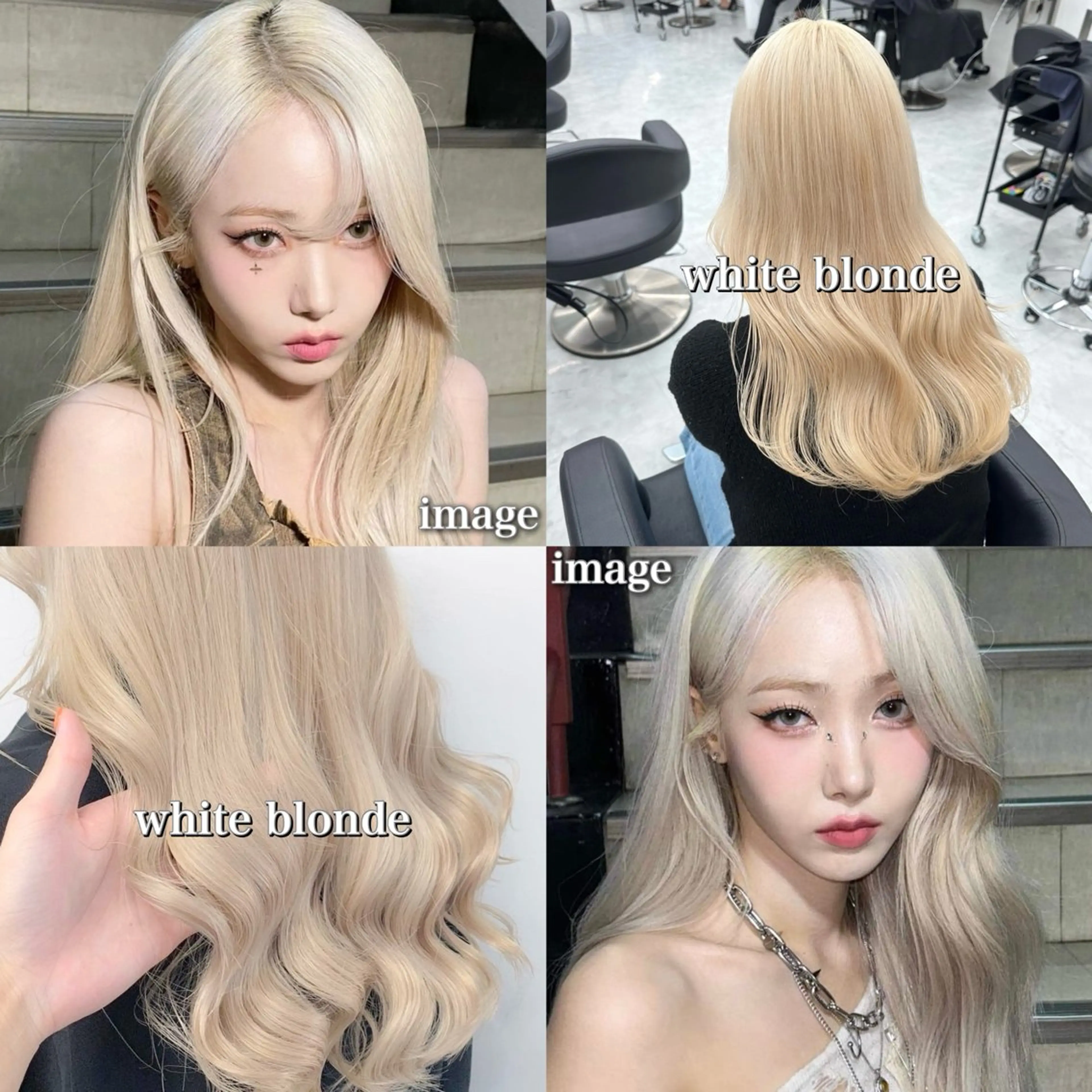 セミロング カラー ベージュカラー ブリーチ ブロンド デザインカラー グレージュ ヘアカラー トリートメント ハイトーン/ 髪質改善/上質艶髪のヘアスタイル