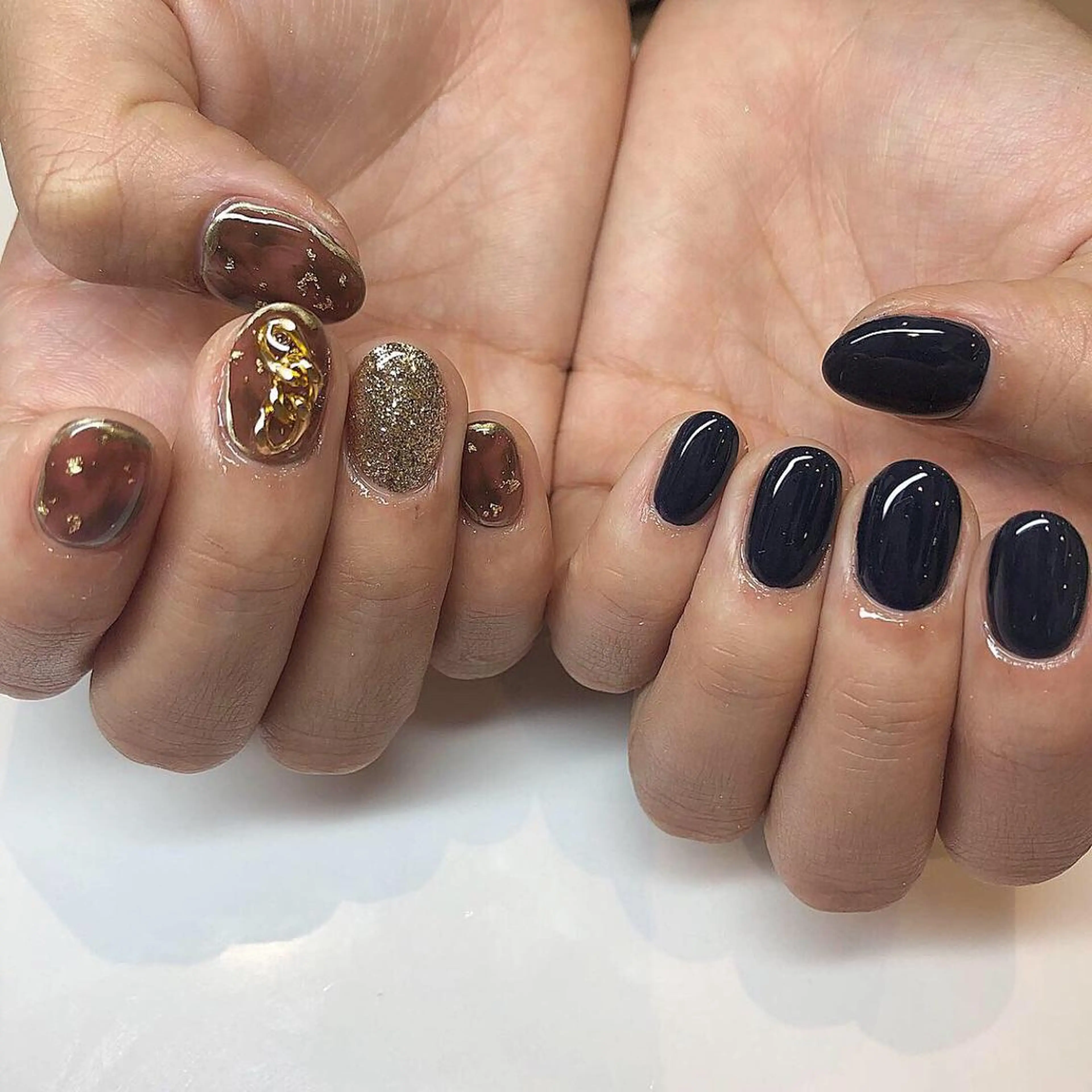 ネイル べっ甲ネイル 鶴田୨ৎmaison de NALIのネイルデザイン