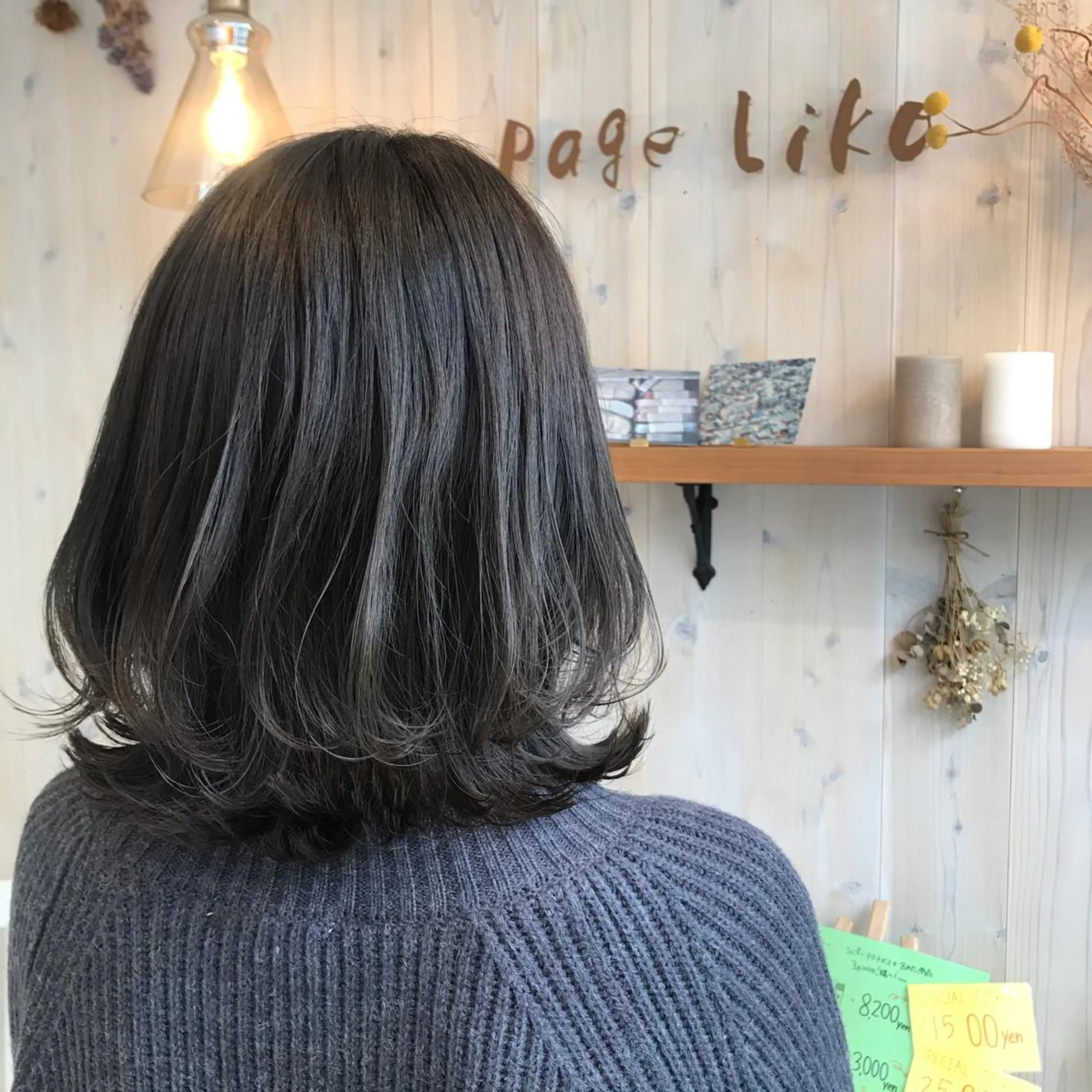 ミディアム カラー アッシュ ハイライトカラー ハイライト 透明感カラー/ 寺田千雅子のヘアスタイル