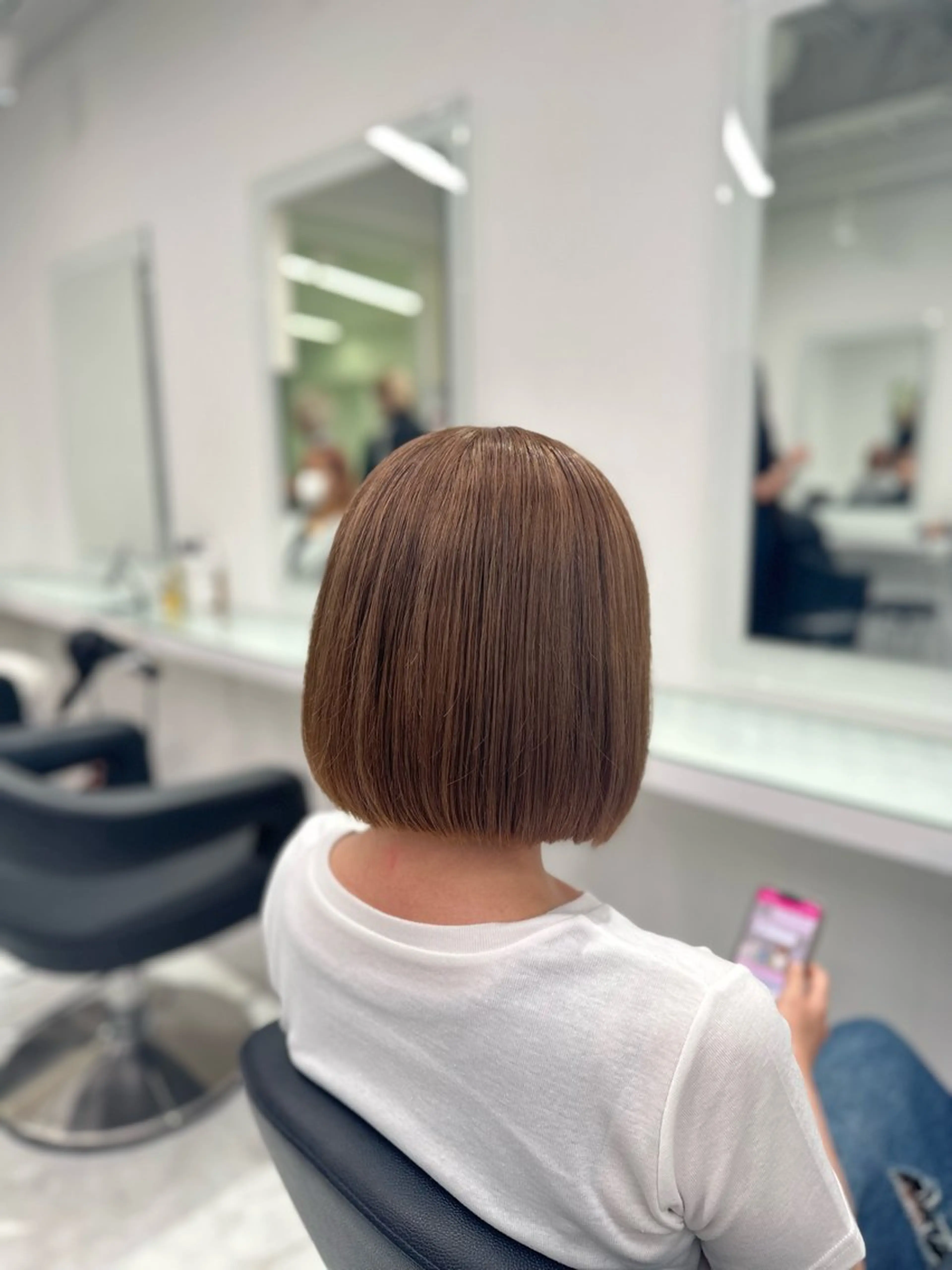 セミロング カラー ヘアカラー トリートメント ヘッドスパ ヘアセット ❄最強かわいいカラー ❄️MINA❄️のヘアスタイル