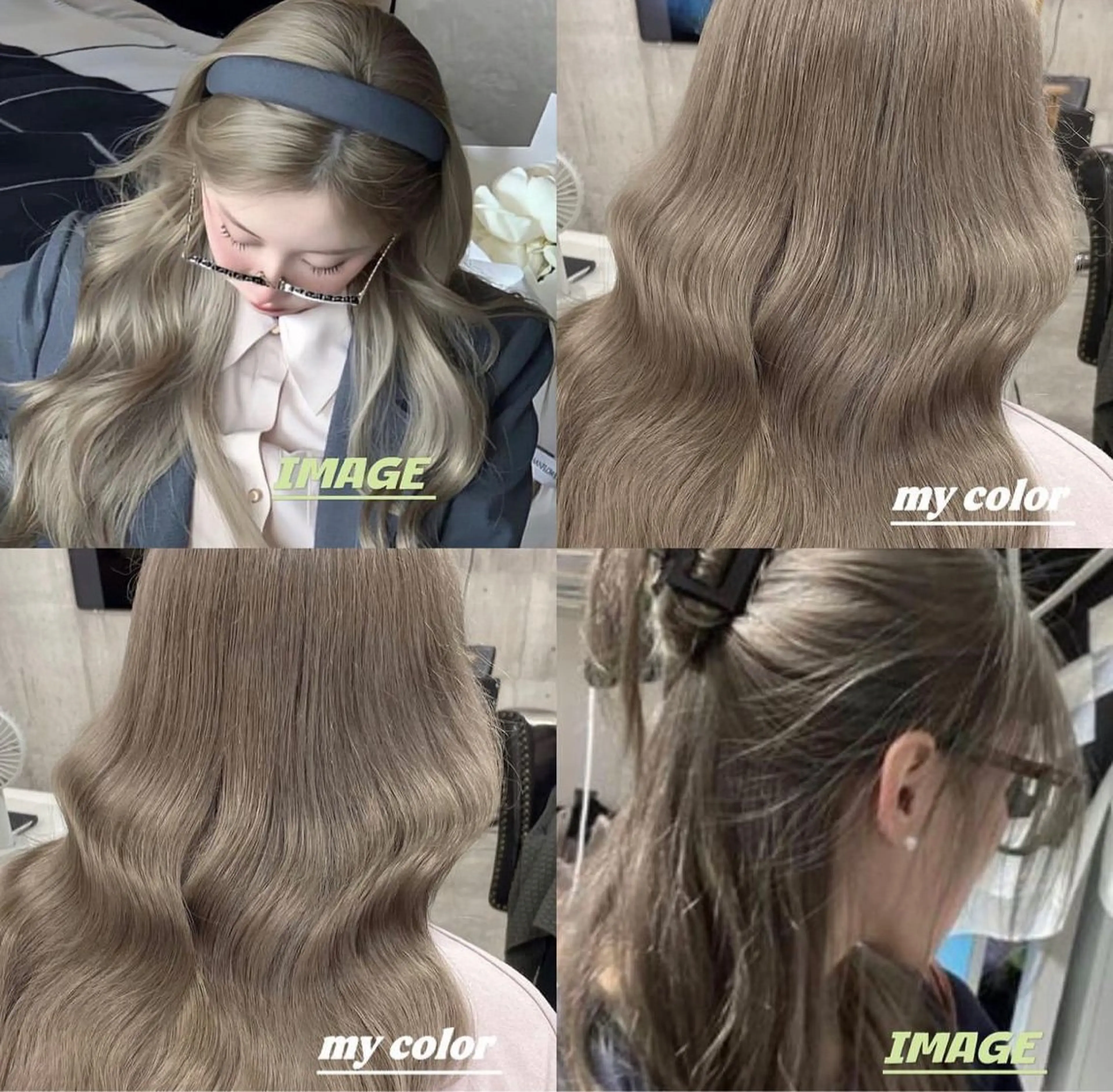 ロング カラー ベージュカラー ブリーチ 透明感カラー オリーブベージュ MIRAC所属・Ryoichi⛓️ 韓国ヘア/ハイトーンのヘアスタイル
