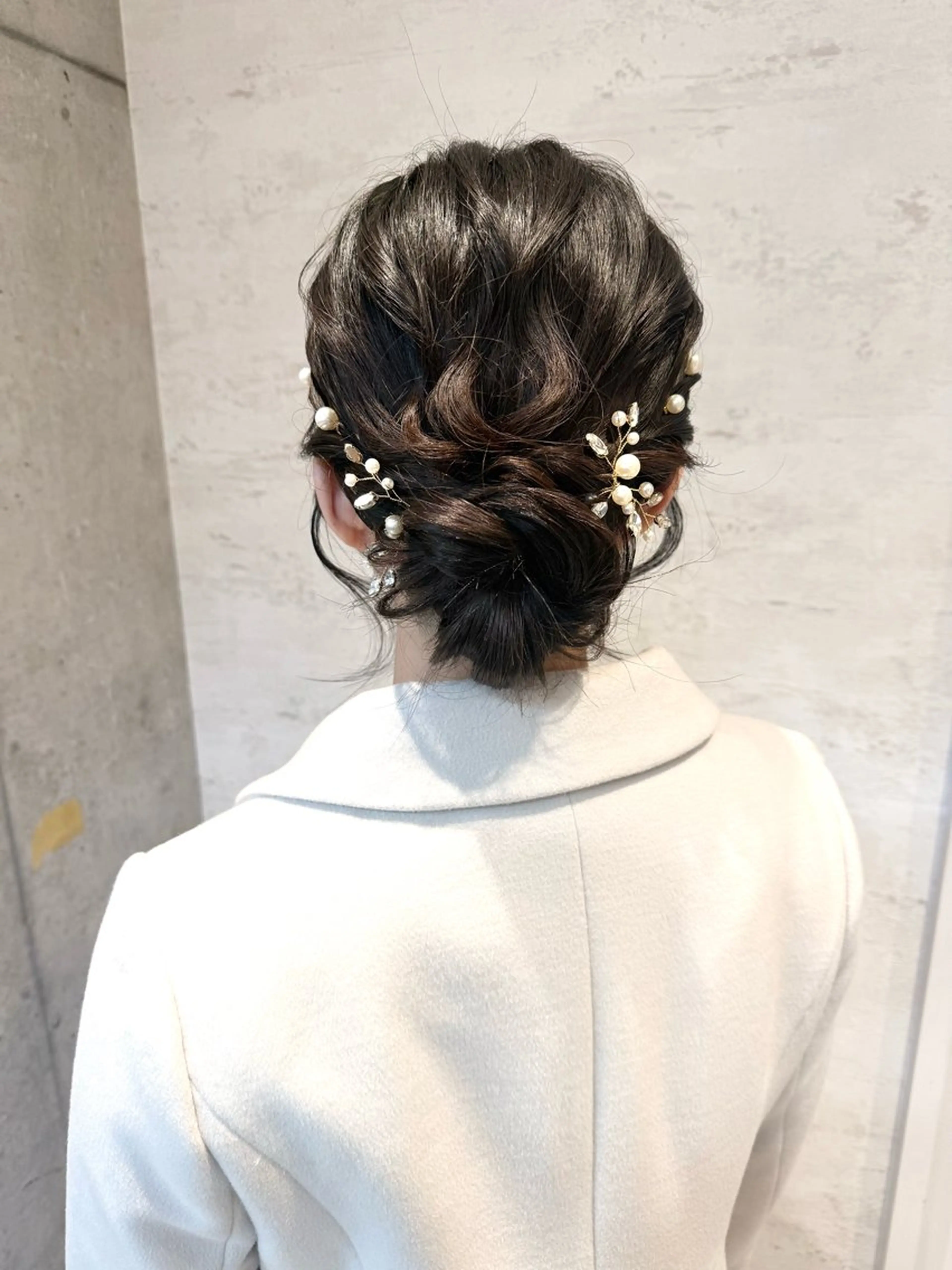 セミロング ヘアアレンジ ヘアセット 女性に人気♪ はやしほのかのヘアスタイル