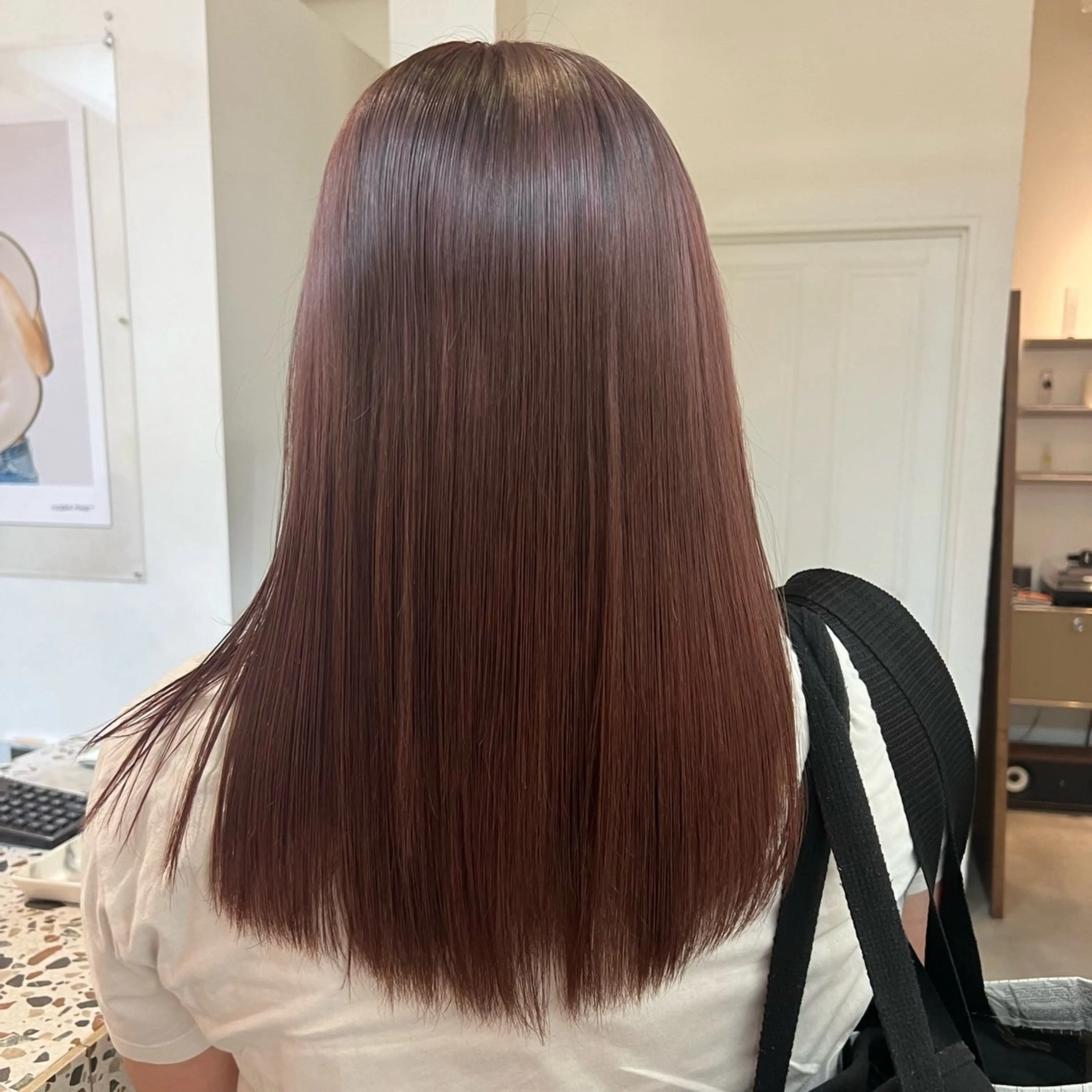 ミディアム カラー ブラウンカラー ピンクカラー ピンクブラウン ヘアカラー MARIKA 透明感 / 透け感ヘア🪄のヘアスタイル