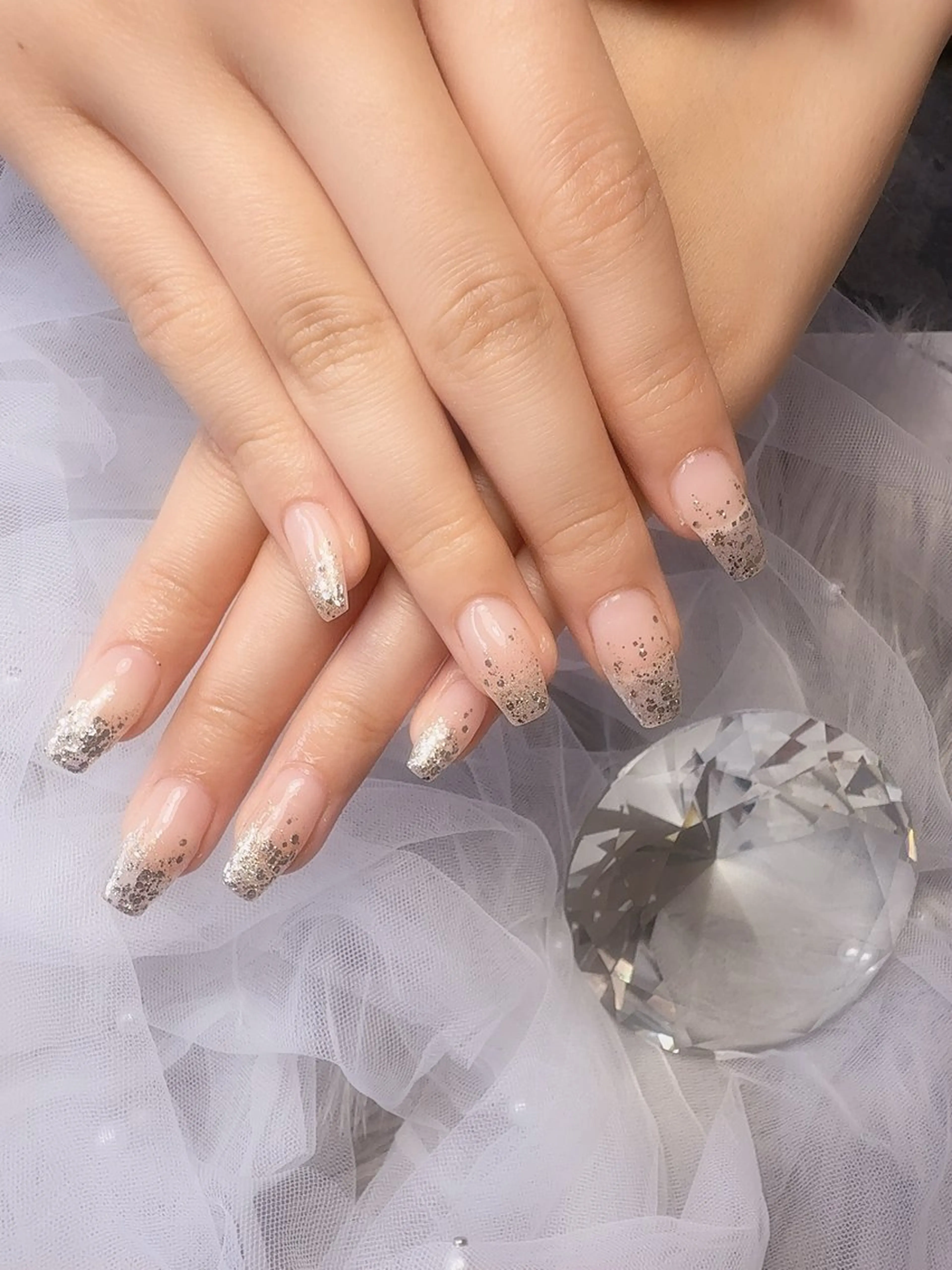 -𝙊𝙋𝙀𝙉-価格🩶グラデーションネイル🎧⛓️🩶ハンドマッサージ付き✮￥の写真