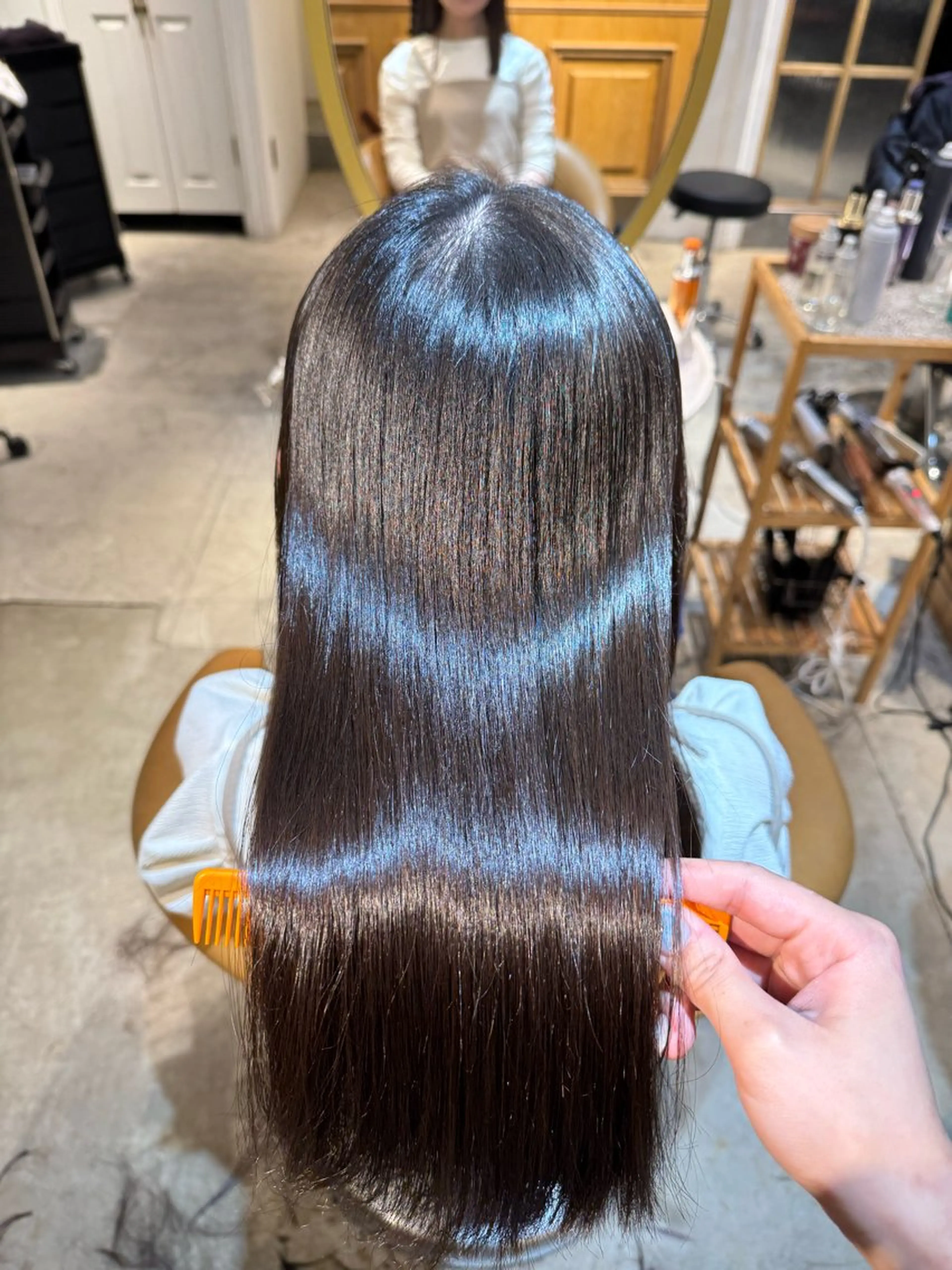 ロング 髪質改善 韓国風ヘア レイヤーカット 縮毛矯正 カット ヘアカラー 縮毛矯正 トリートメント ヘアセット 髪質改善/ボブ /韓国/erikoのヘアスタイル