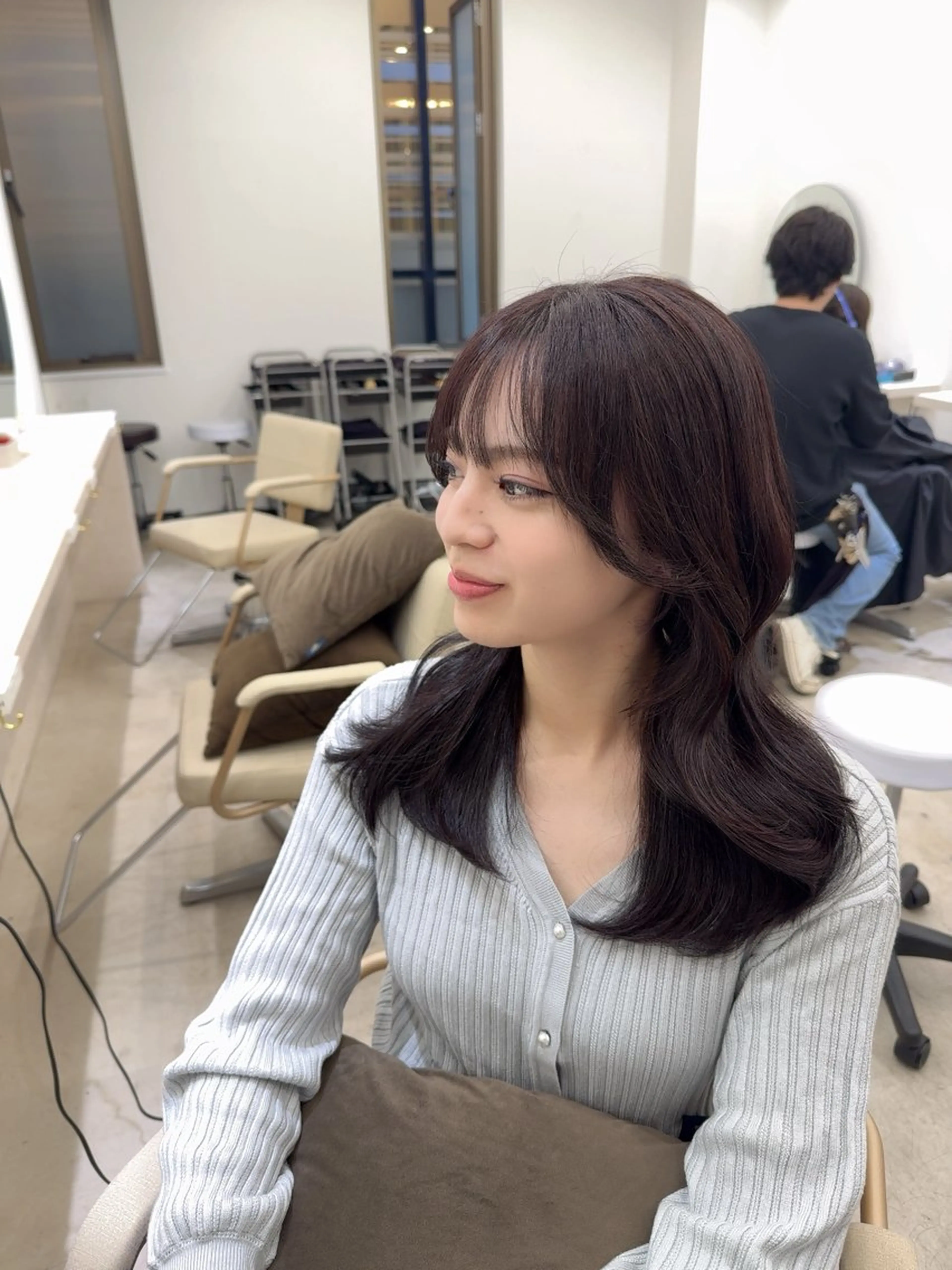 セミロング くびれヘア くびれレイヤー レイヤーカット カット ヘアカラー トリートメント 韓国風cut/ 縮毛矯正/正岡幹康のヘアスタイル