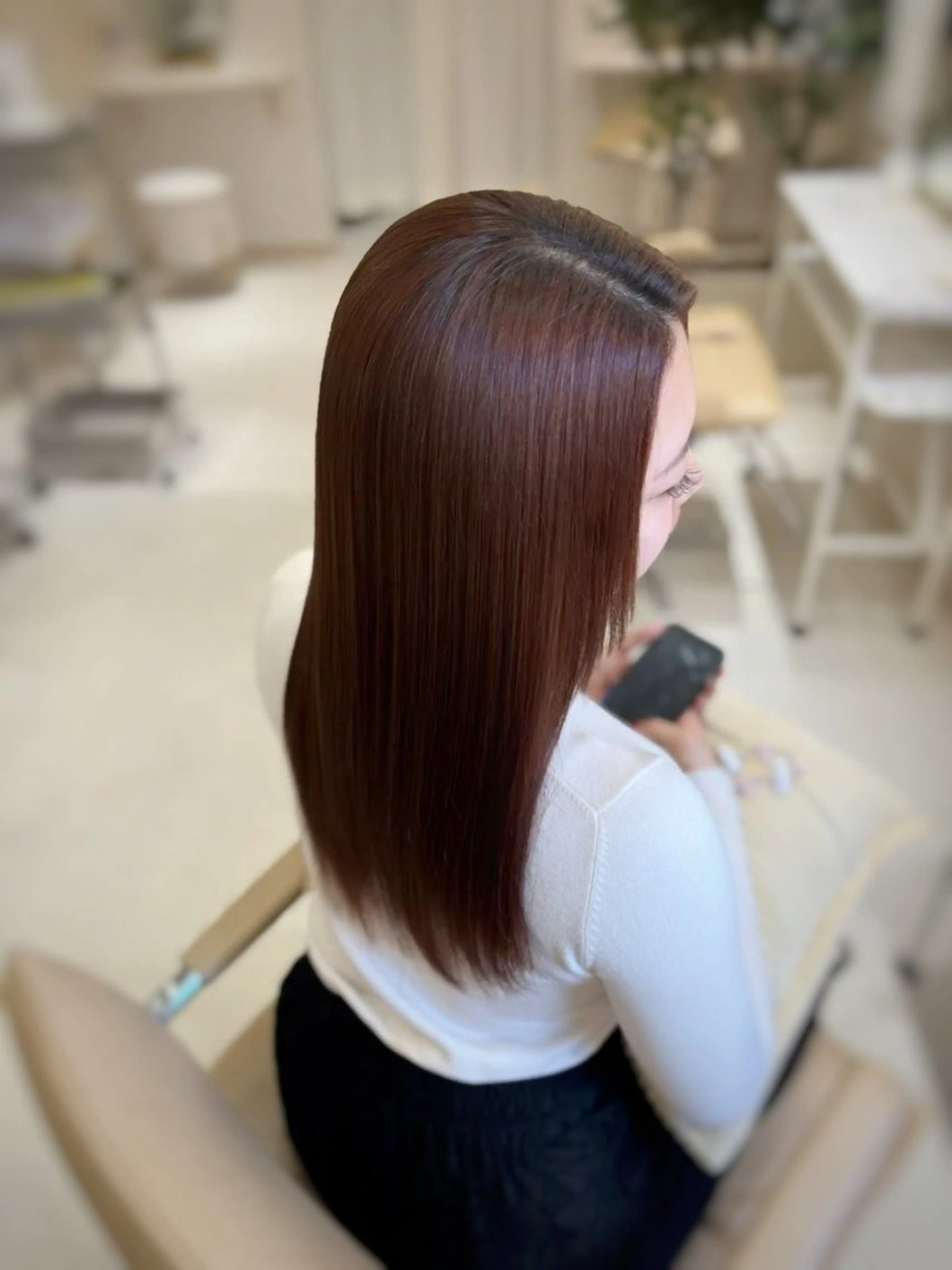 ロング カラー 髪質改善 トリートメント りほ/顔周りカット/ レイヤーカットのヘアスタイル