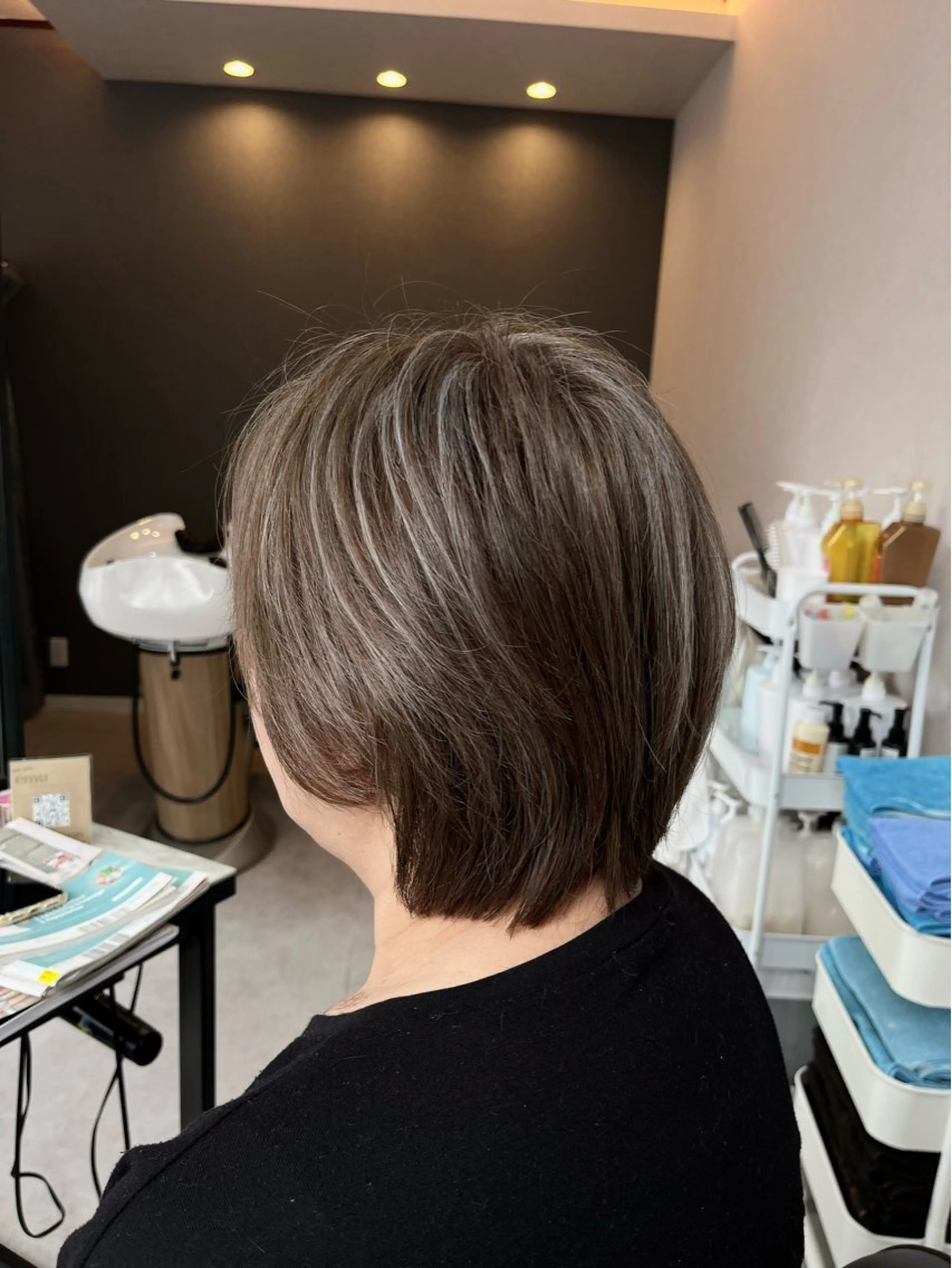 ショート カラー ハイライトカラー ハイライト ヘアカラー トリートメント 森山 雄太のヘアスタイル
