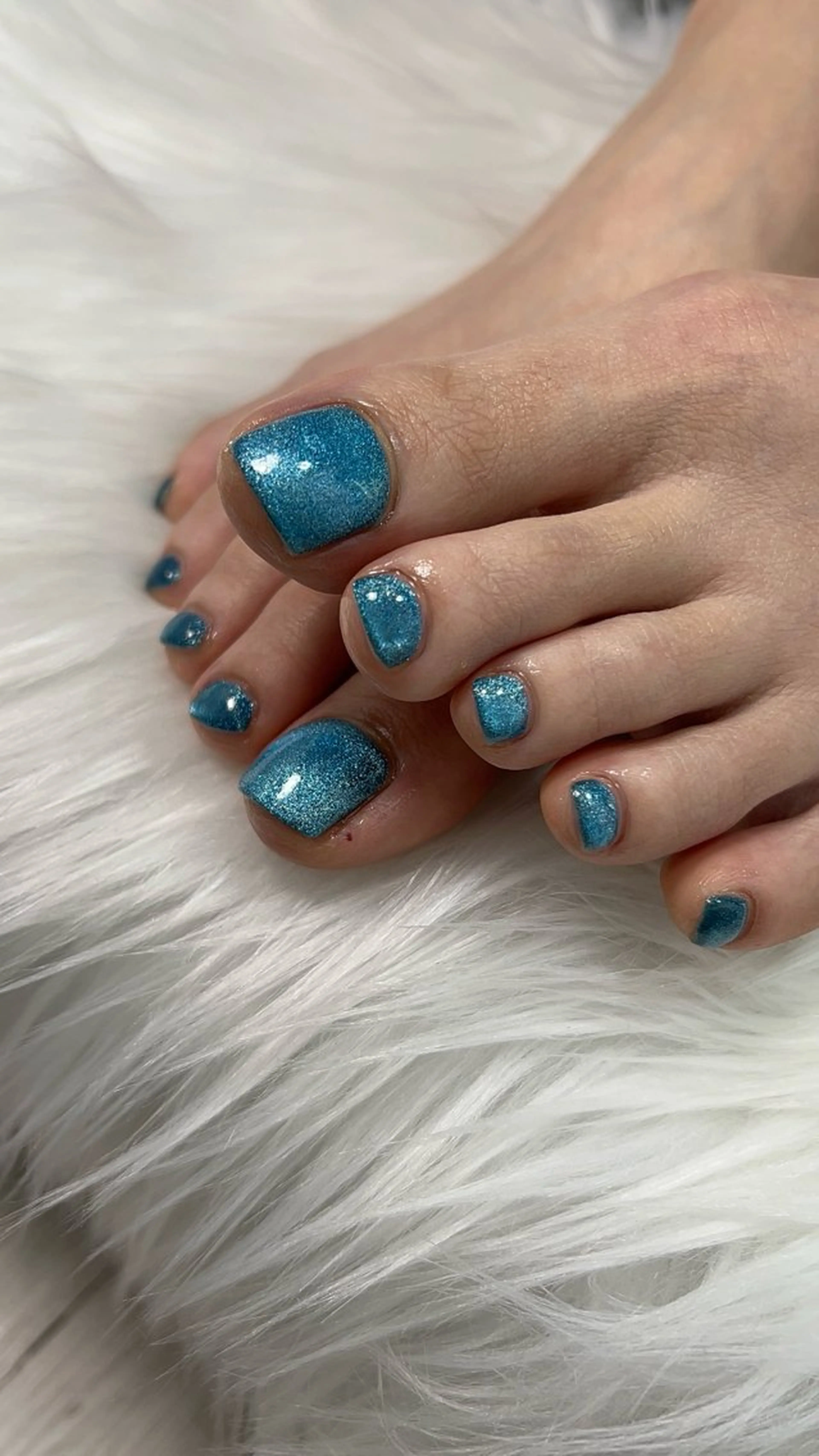 （オフなし）フットシンプルコース※マグネットジェル・ラメグラデーション・肌馴染みの良いカラーのグラデーションの写真