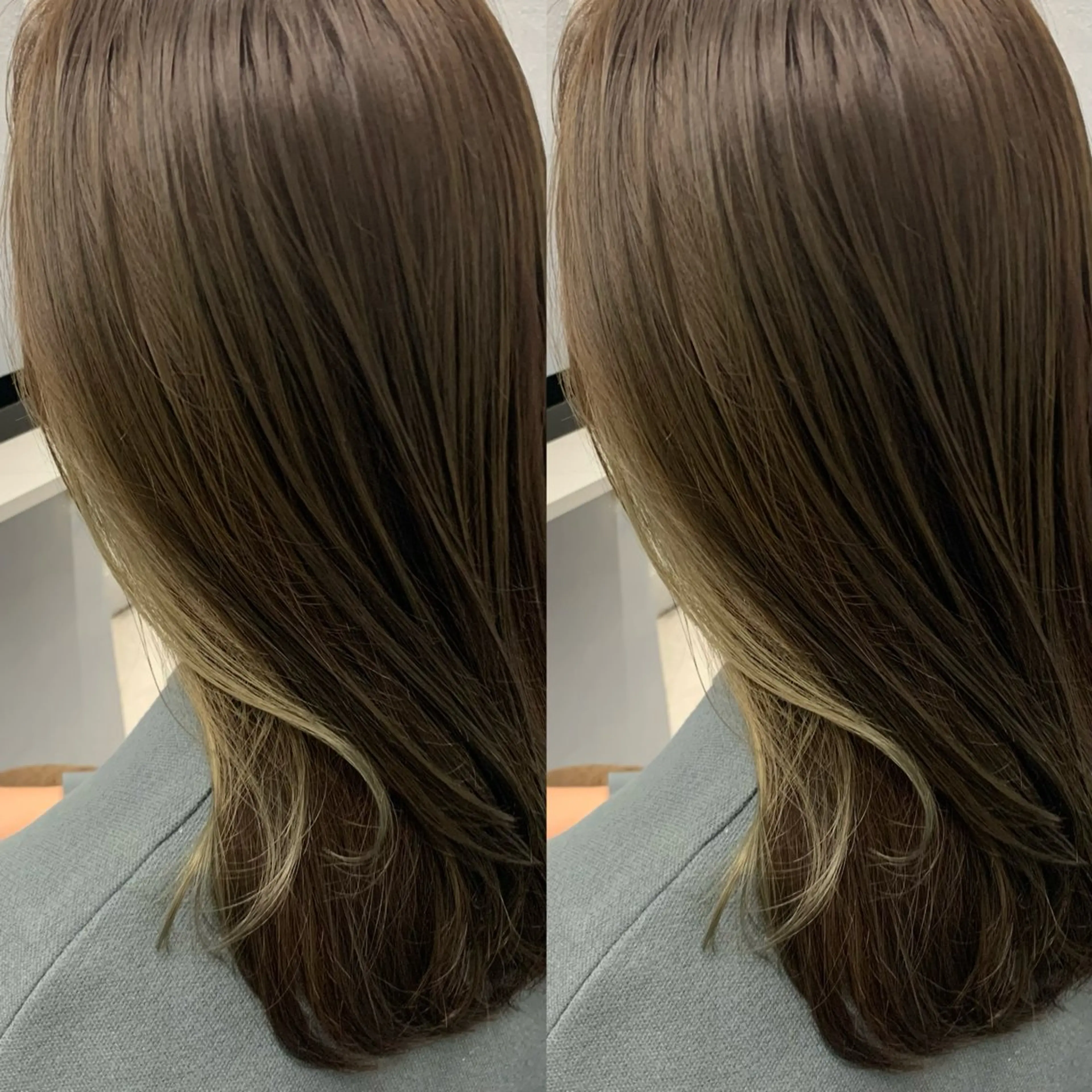 セミロング ブリーチ無しカラー✨ 美鈴のヘアスタイル