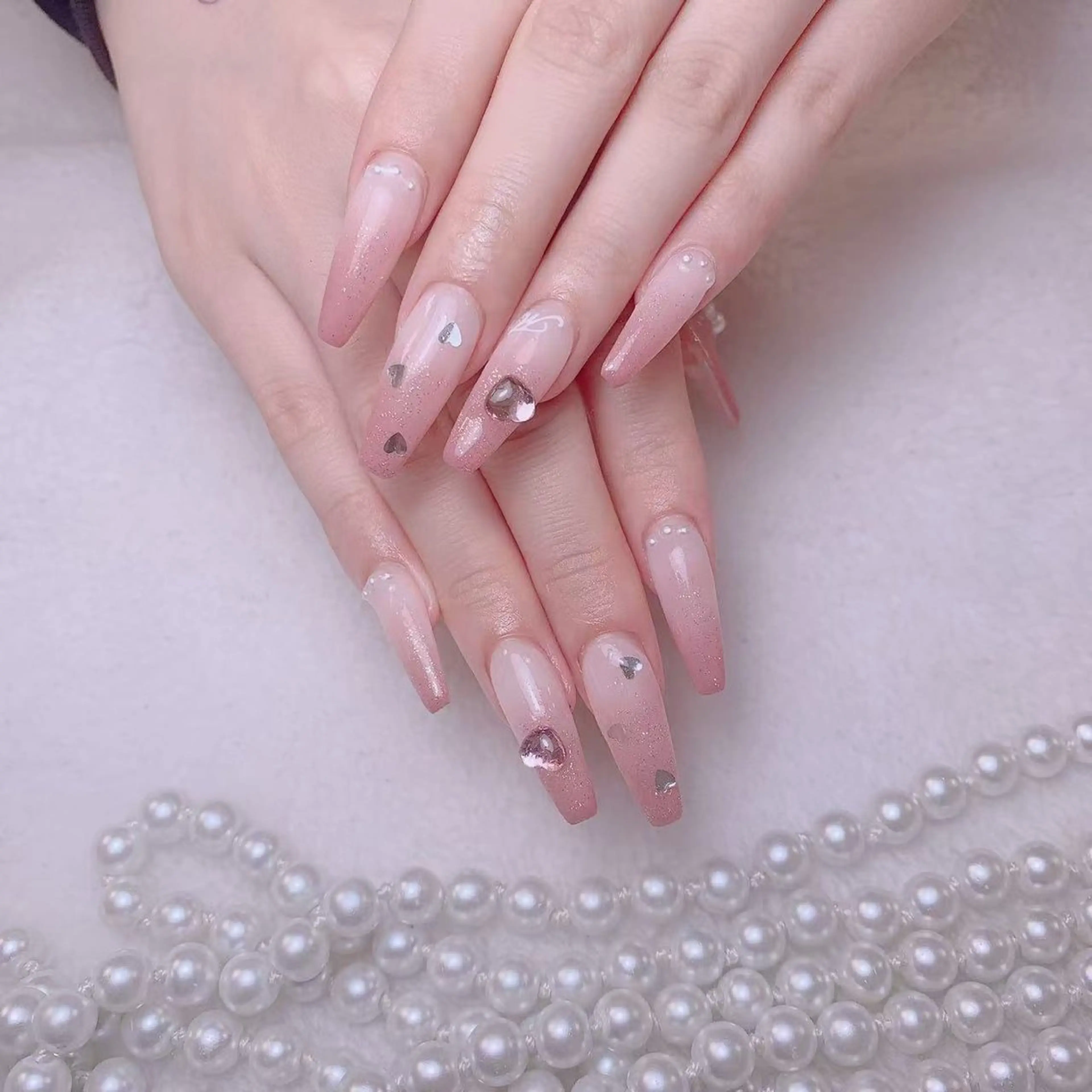 ネイル 長さ出し ネイルチップ Amina nail salonのネイルデザイン
