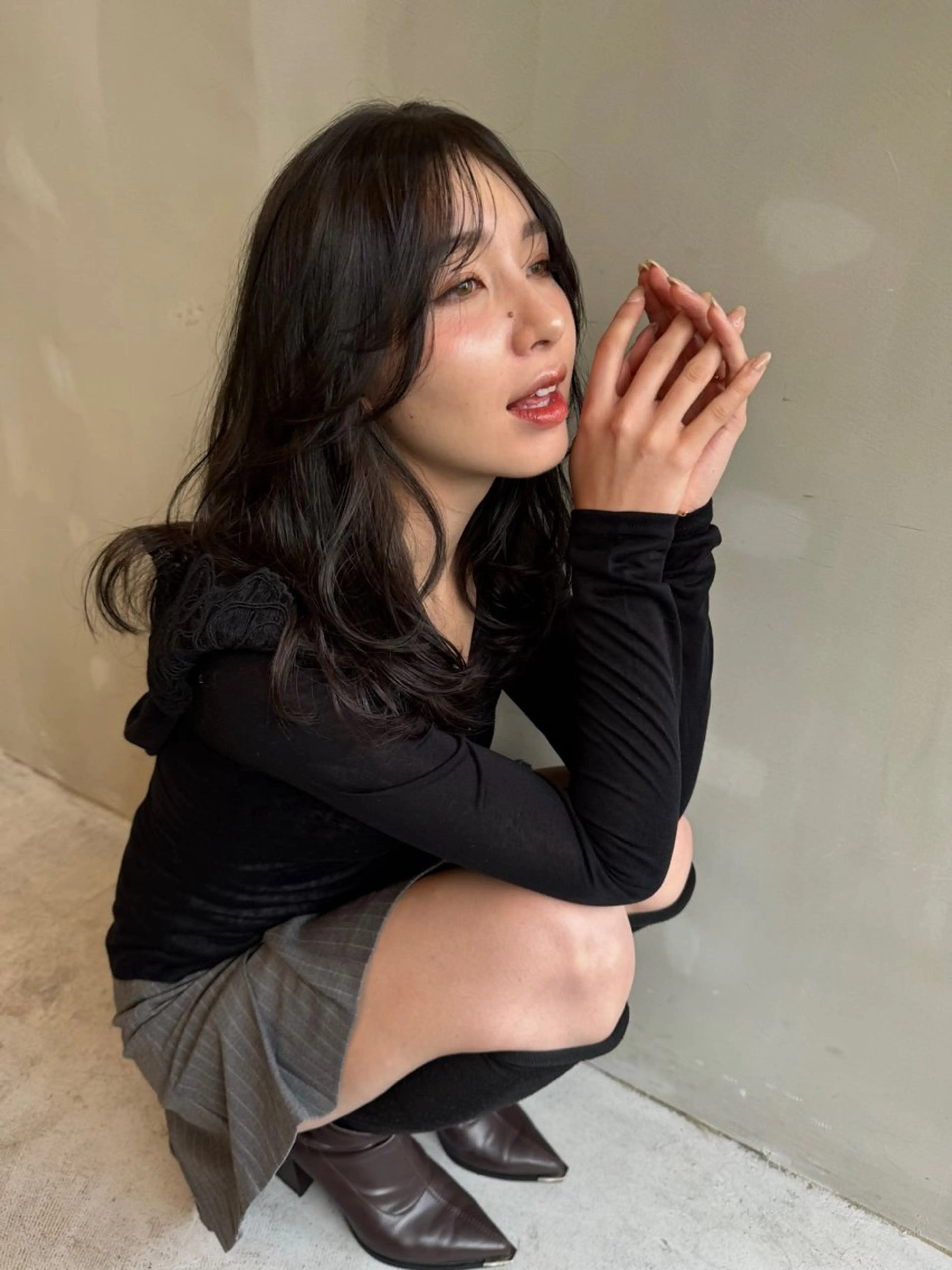 セミロング 韓国 / 中国ヘア 🦋Noniのヘアスタイル