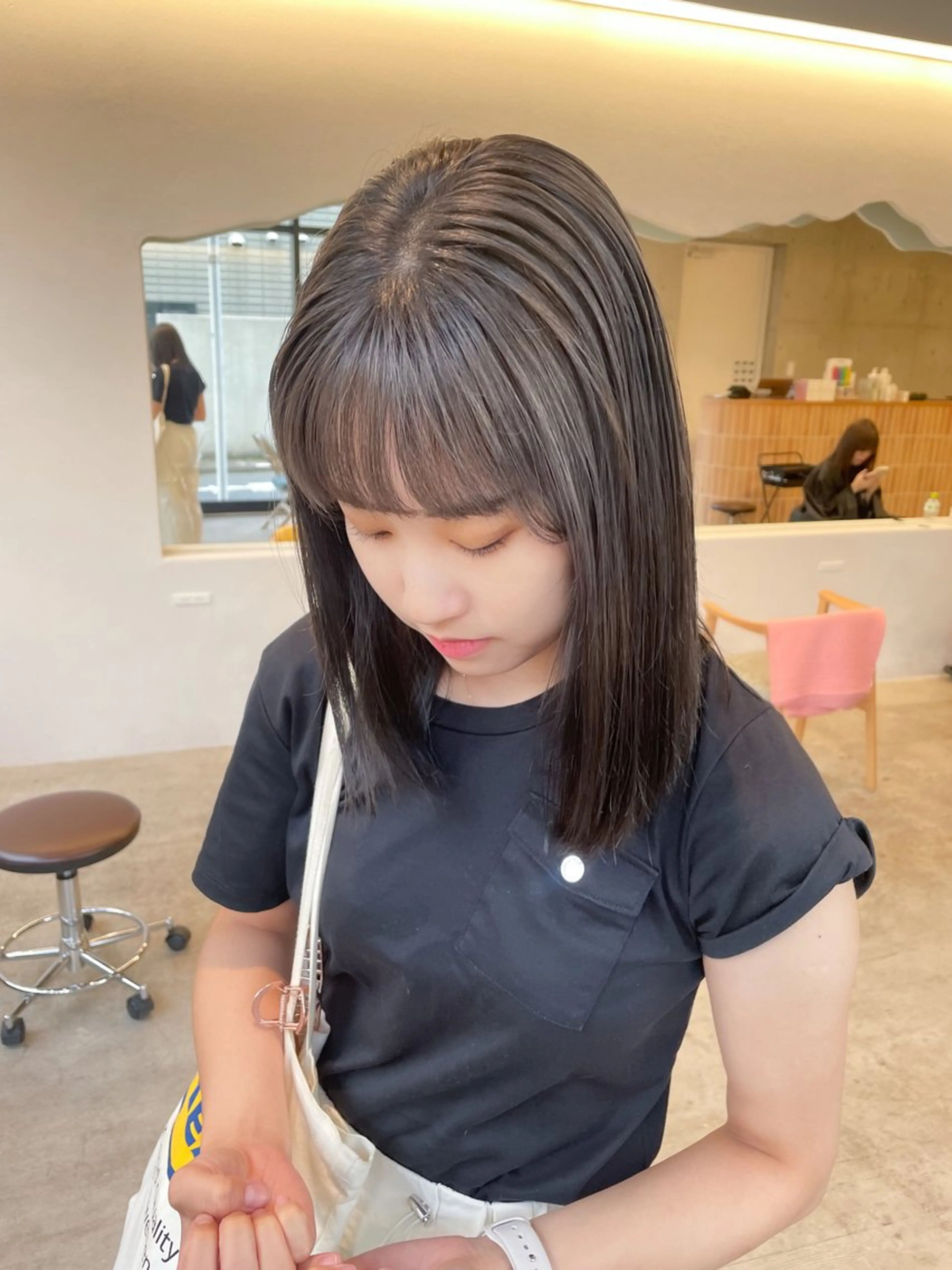 ミディアム カラー ヘアアレンジ ミニボブ/ブリーチ 🌈MISATOのヘアスタイル