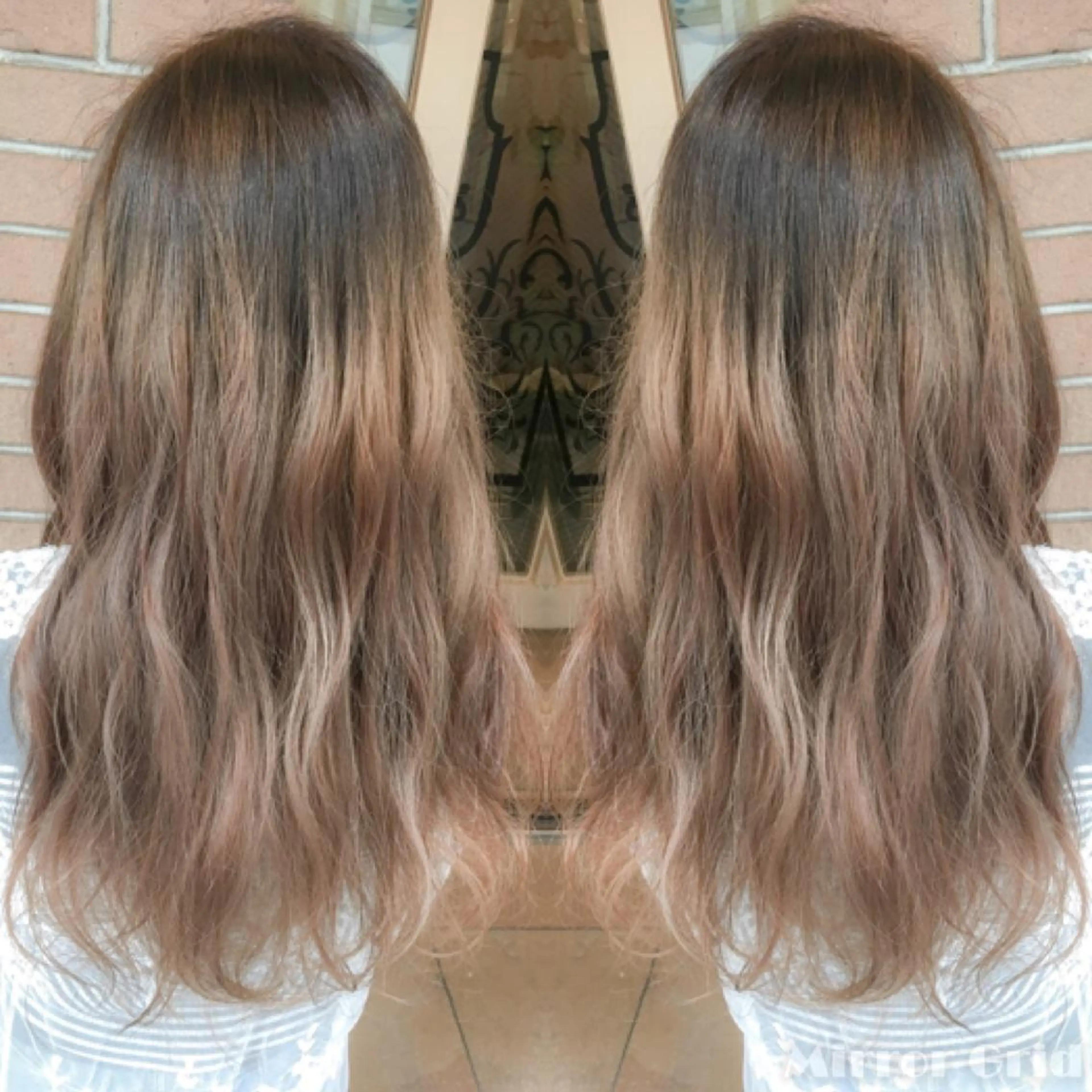 ロング カラー ベージュカラー グラデーションカラー 外国人風カラー 北條 優輝のヘアスタイル