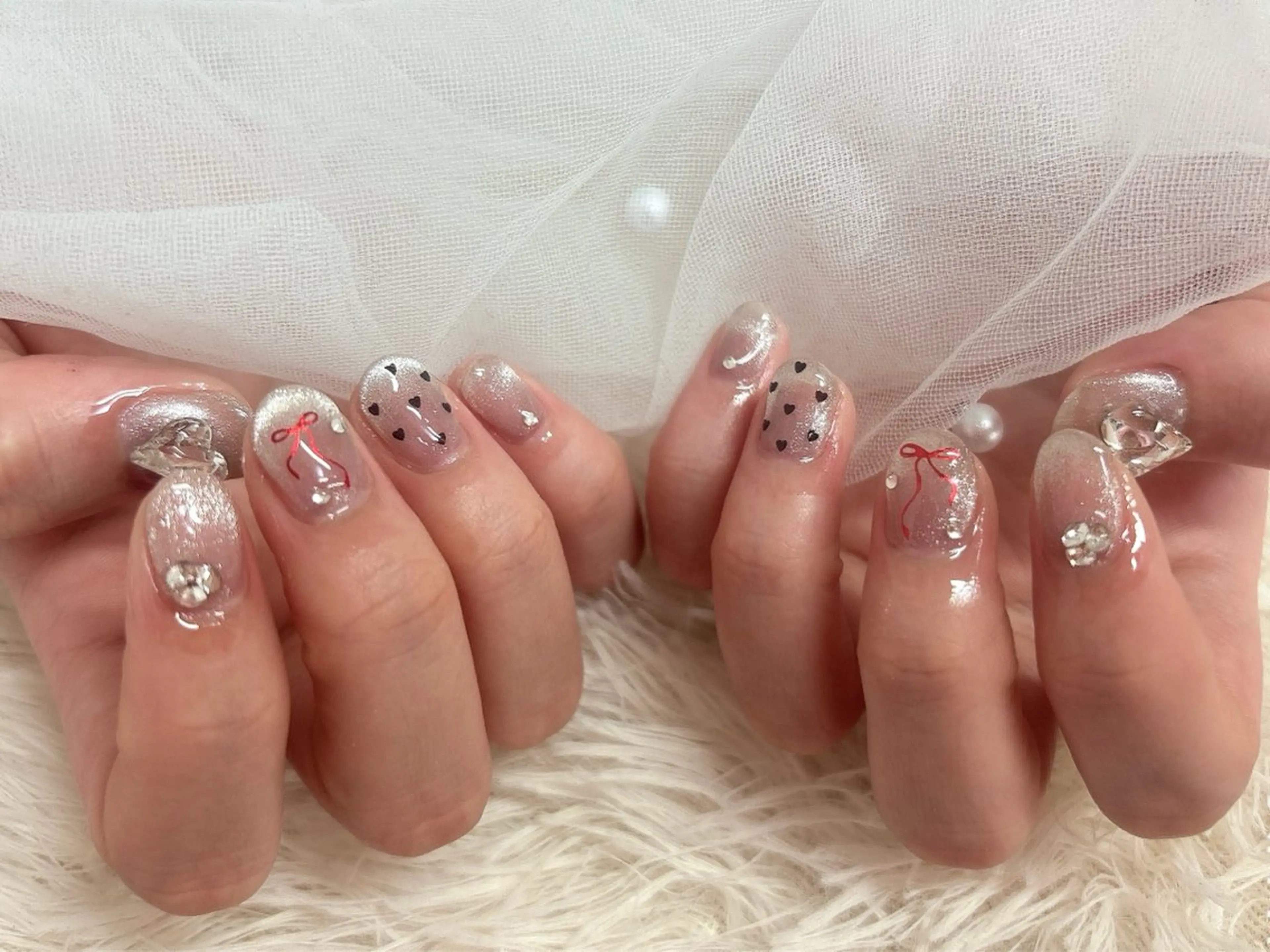 ネイル グラデーション マグネットネイル ハンドネイル nail salon はるりのネイルデザイン