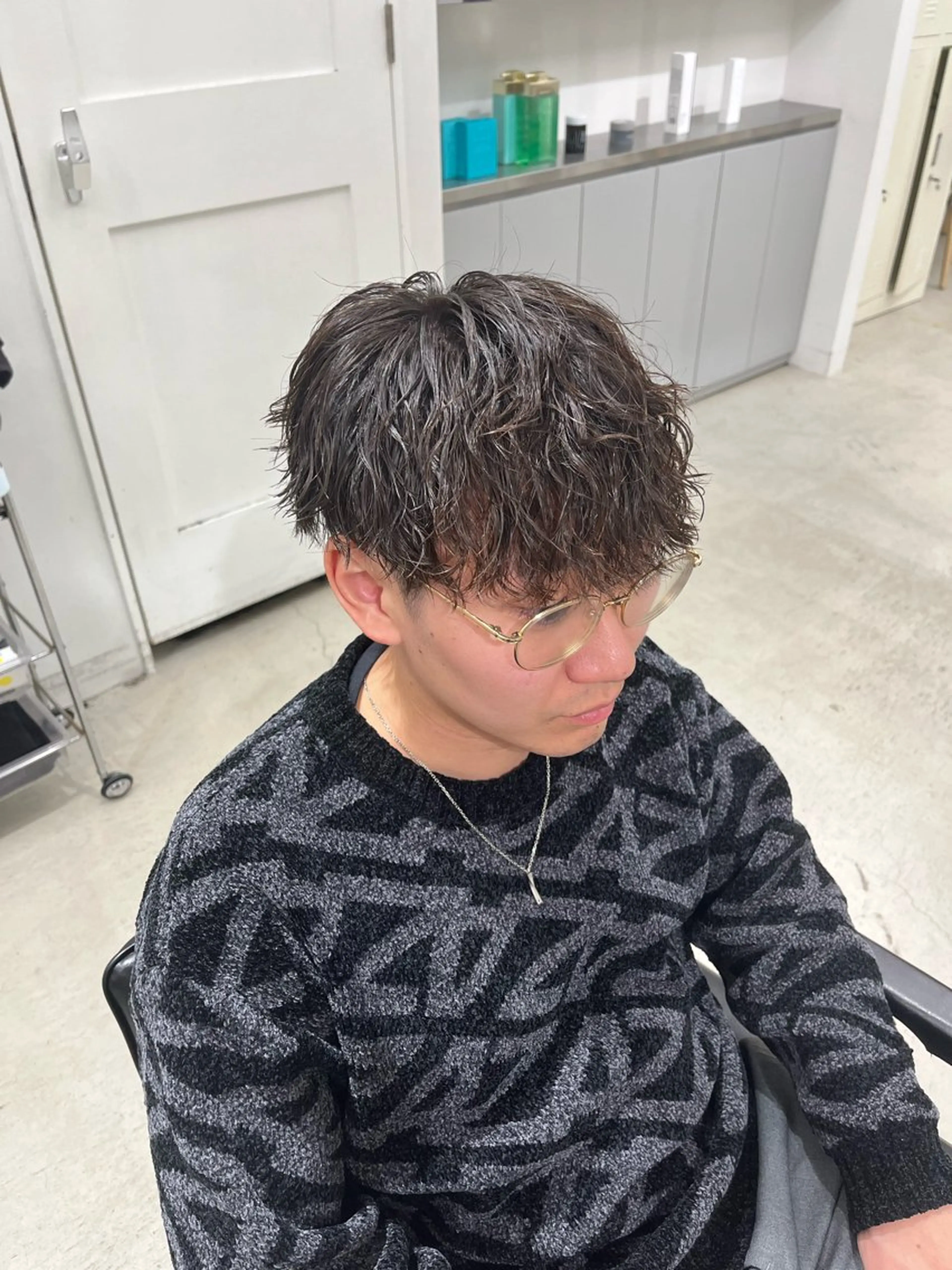 パーマ メンズ 深谷 侑亮のヘアスタイル