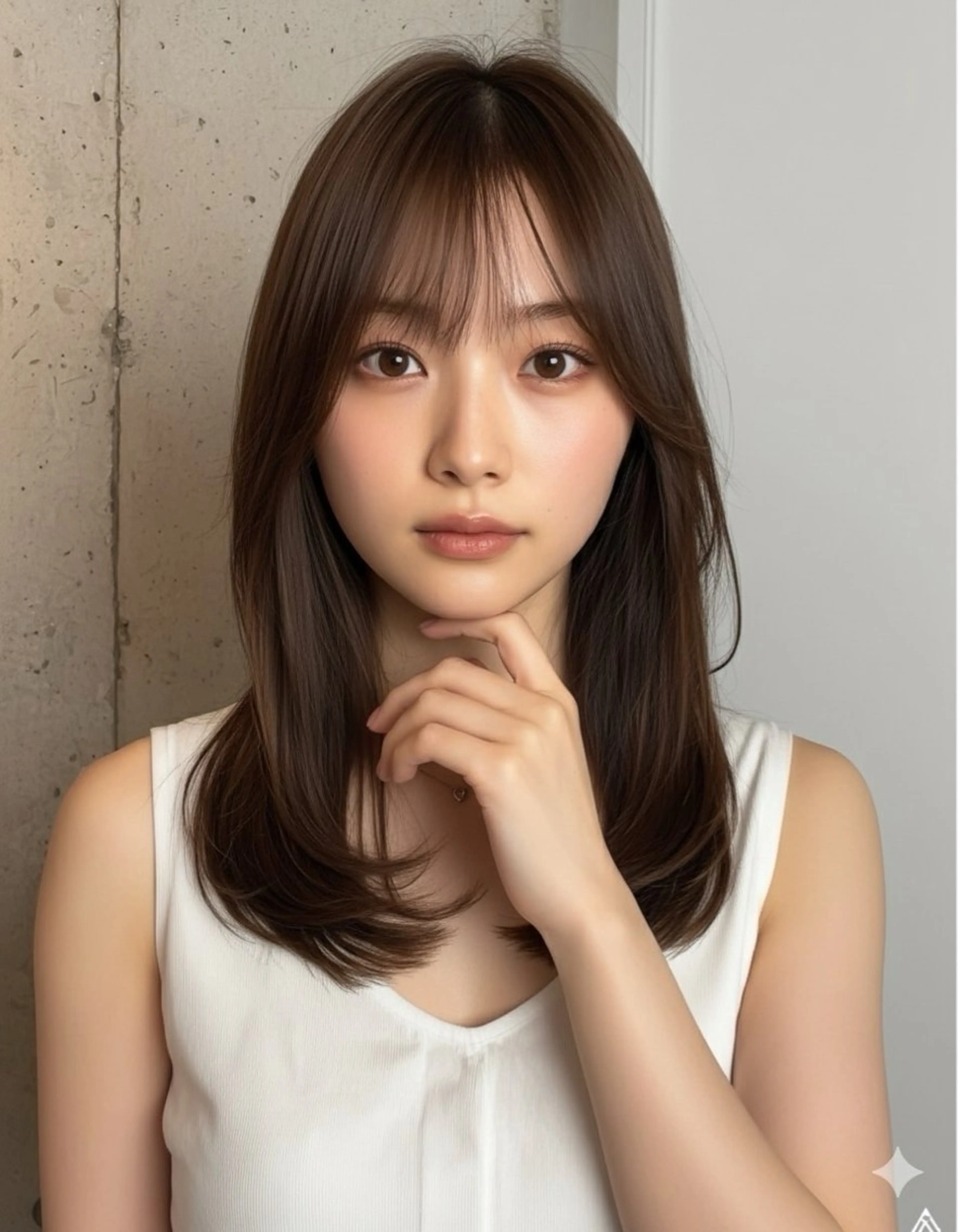 5.ナチュラルから韓国風まで貴方に1番合うに合わせカット(ｶｯﾄ+ﾄﾘ+ｽﾊﾟ+ｾｯﾄ)の写真